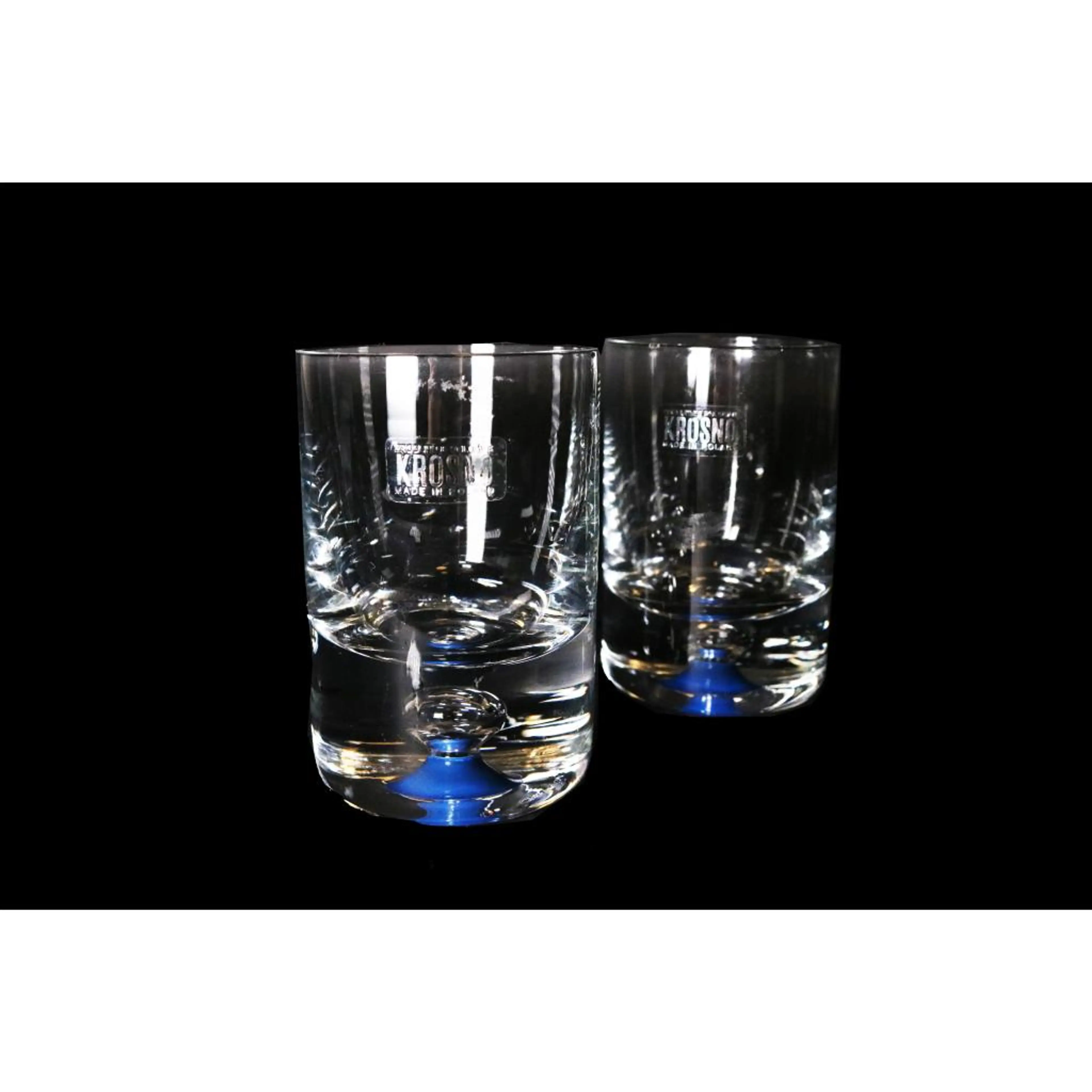 Alcohol glasses with blue color on bottom 6pcs.