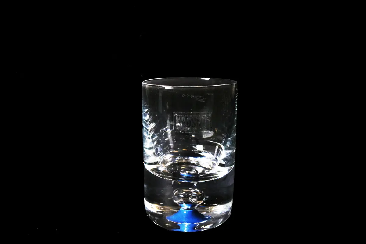 Alcohol glasses with blue color on bottom 6pcs.