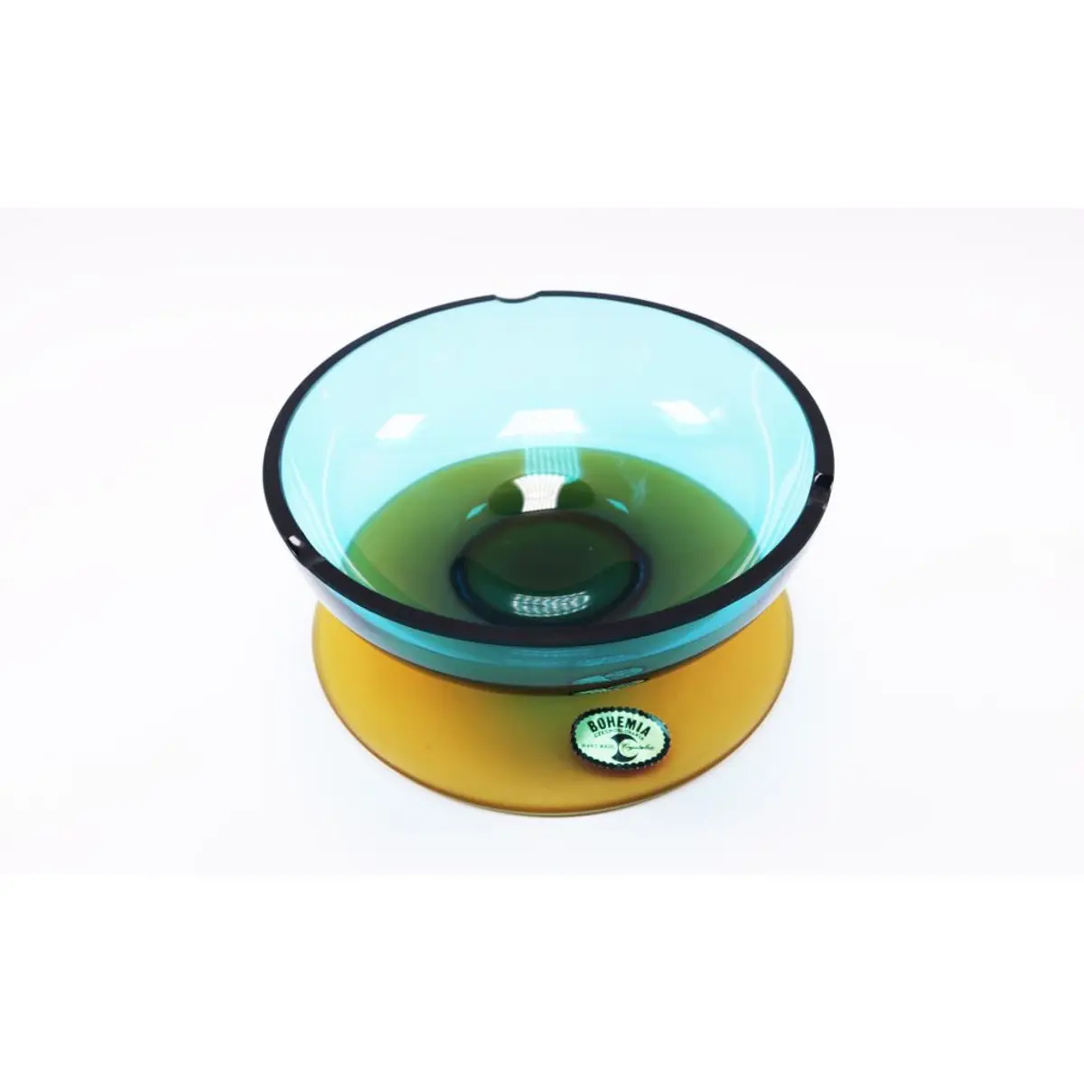 Ashtray Blue / Bohemia Crystal Glass, I.F. Pavlova Square