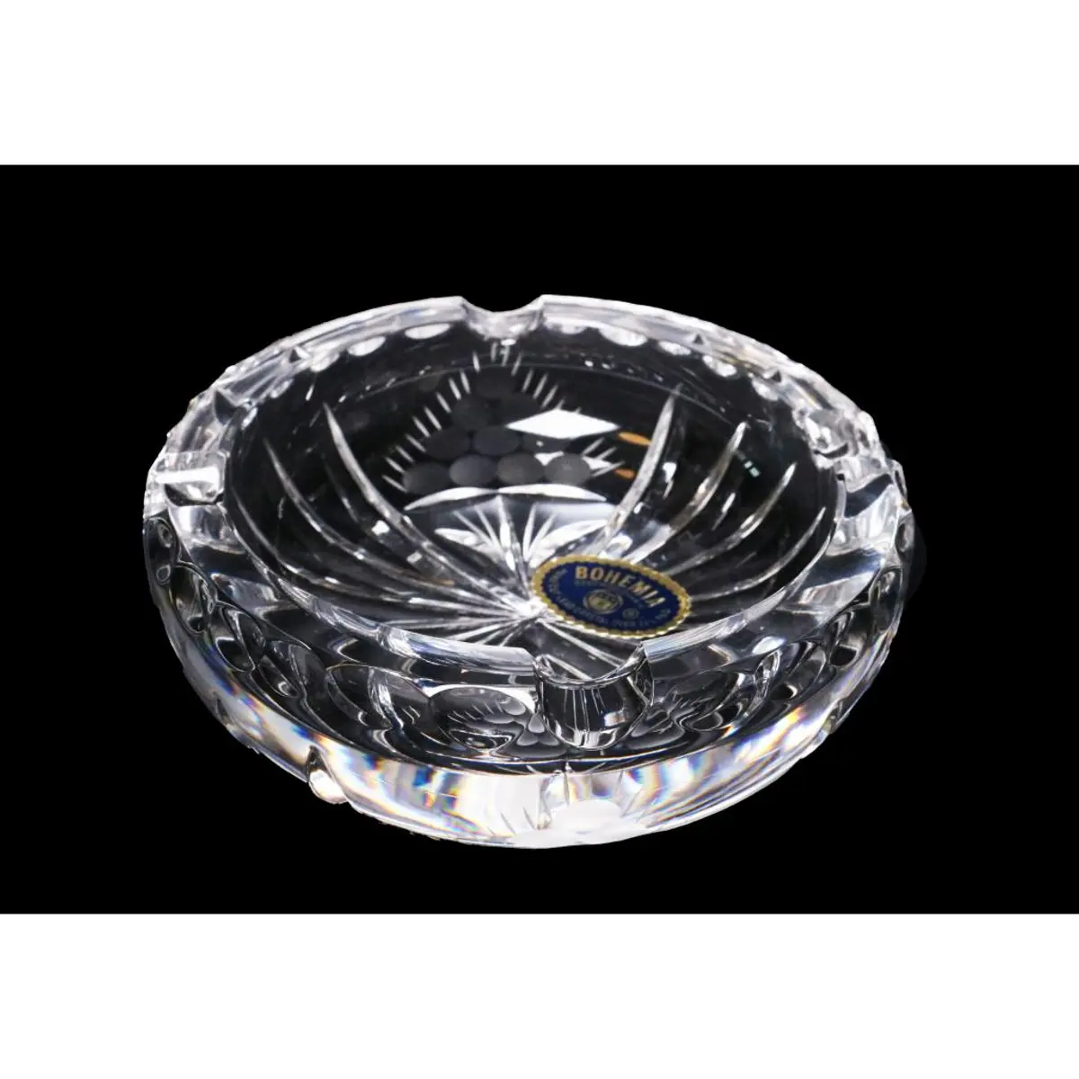 Ashtray Large Heavy Round Crystal / Posaoenere
