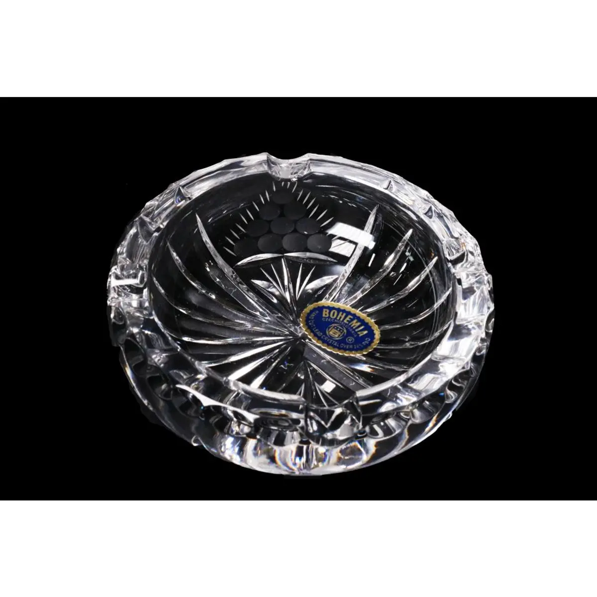 Ashtray Large Heavy Round Crystal / Posaoenere