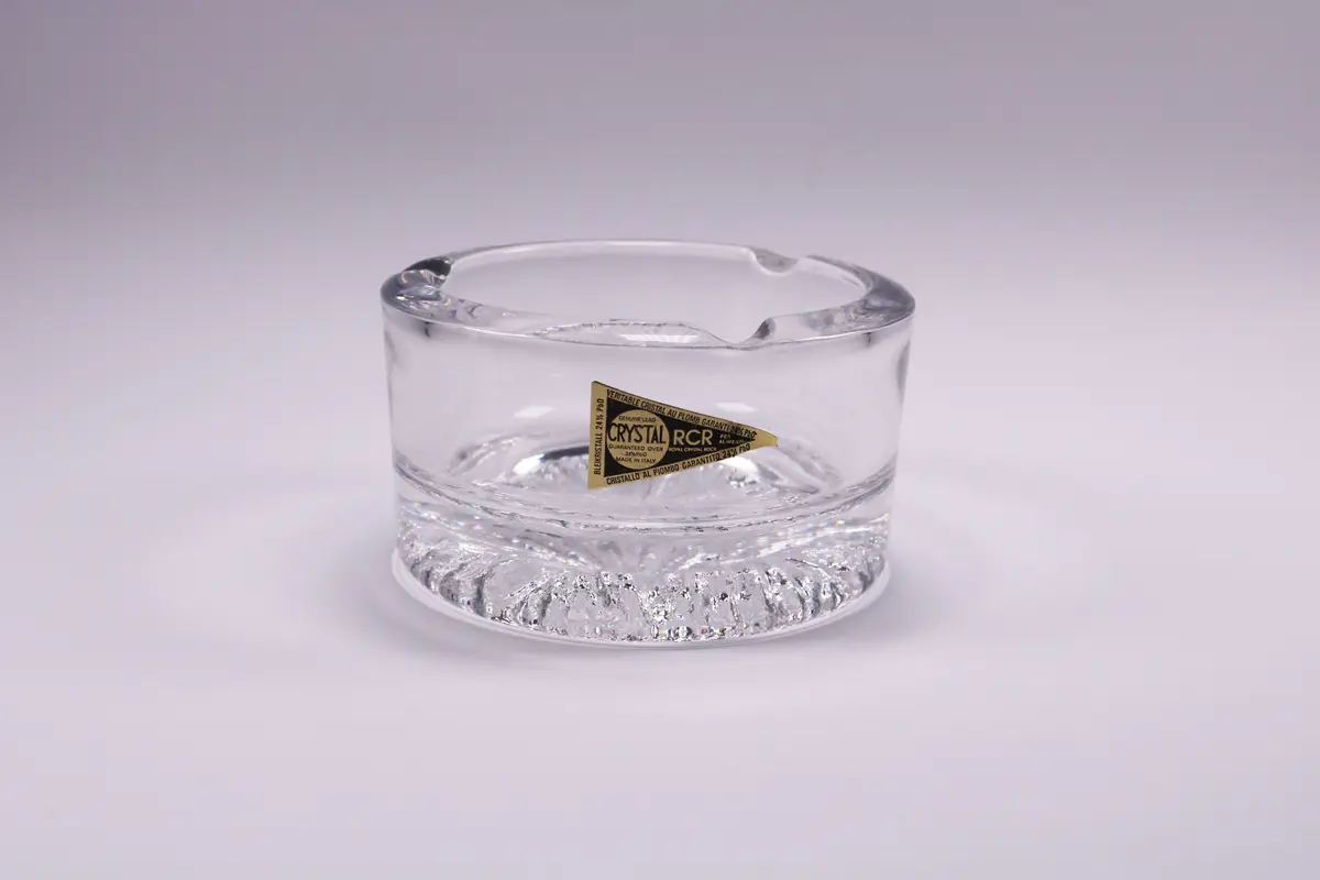 Ashtray / Tupendo Cristallo Al Piombo Garantito 24% Pbo