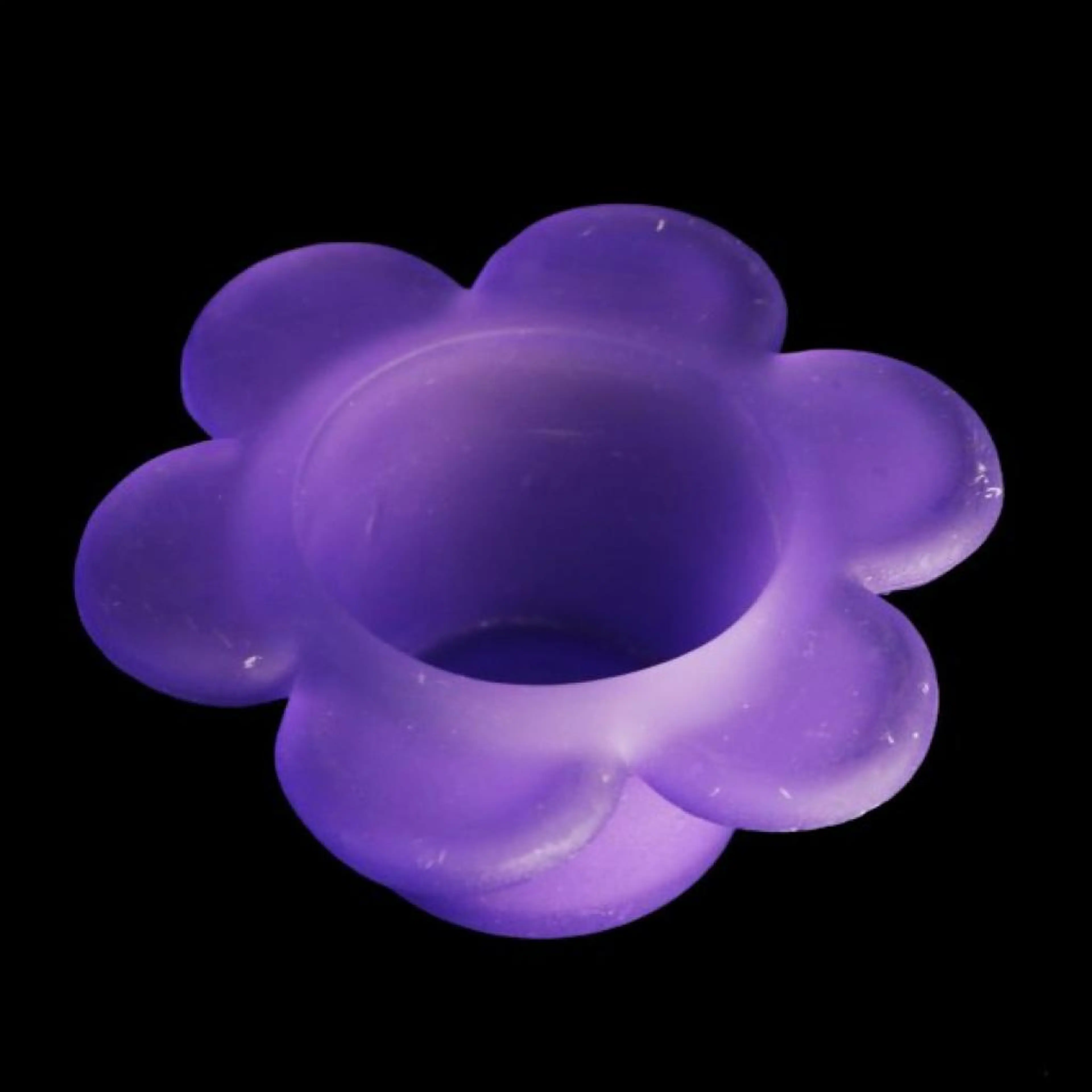 Candle Holder Flower Purple