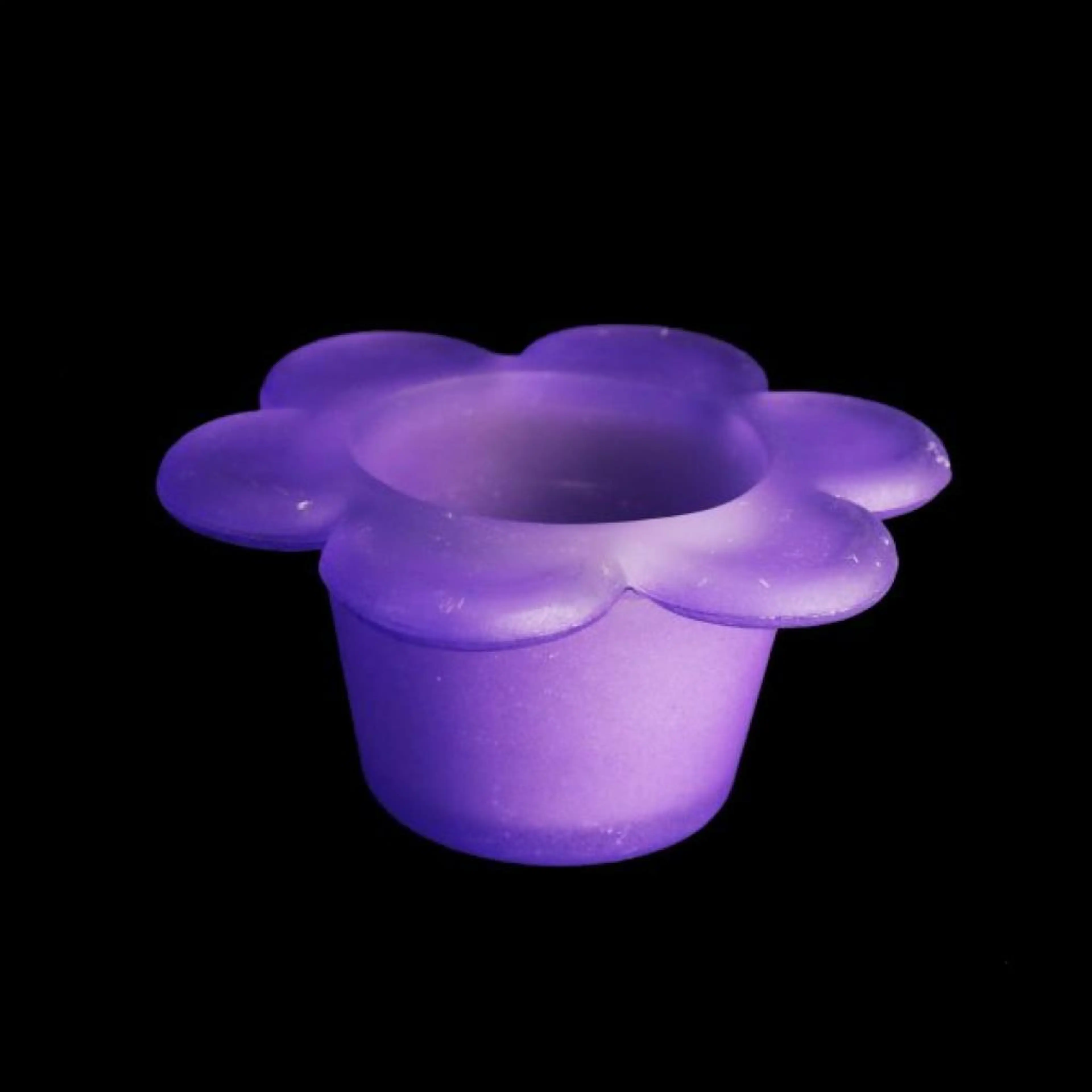 Candle Holder Flower Purple