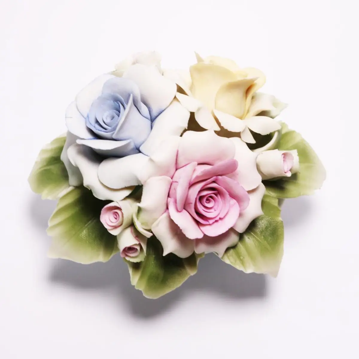 Capodimonte Figurine Flowers Basket