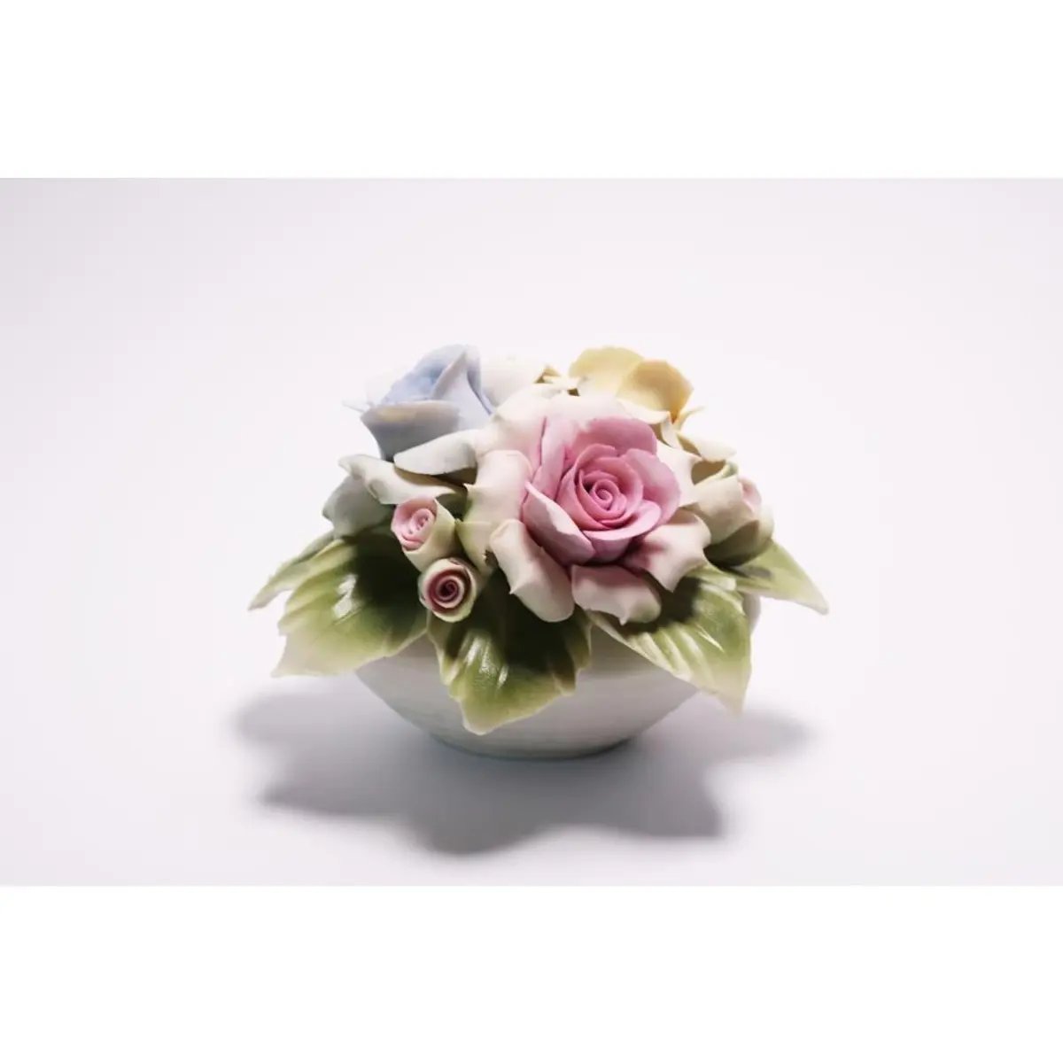 Capodimonte Figurine Flowers Basket