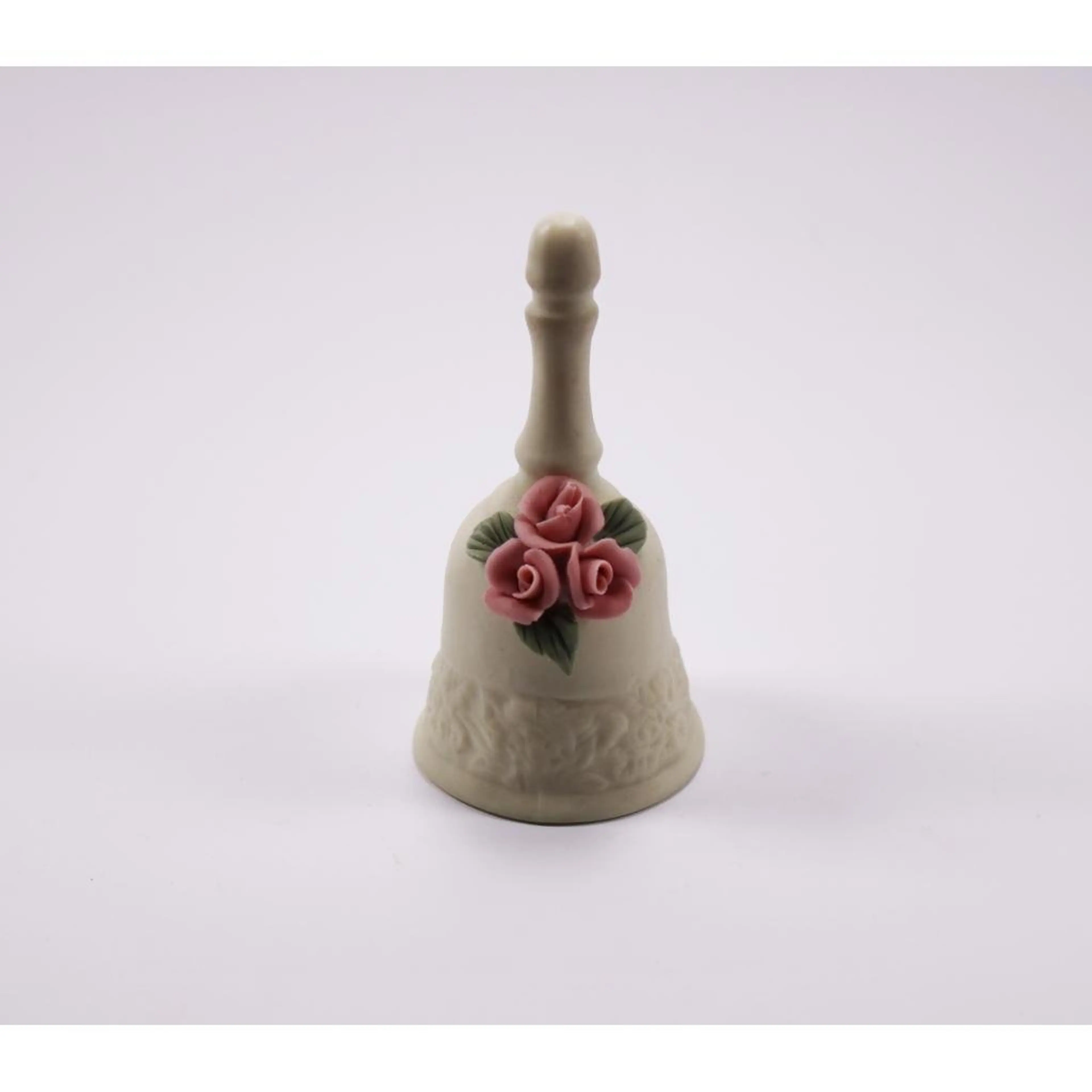 Ceramic Bell Pink Flowers