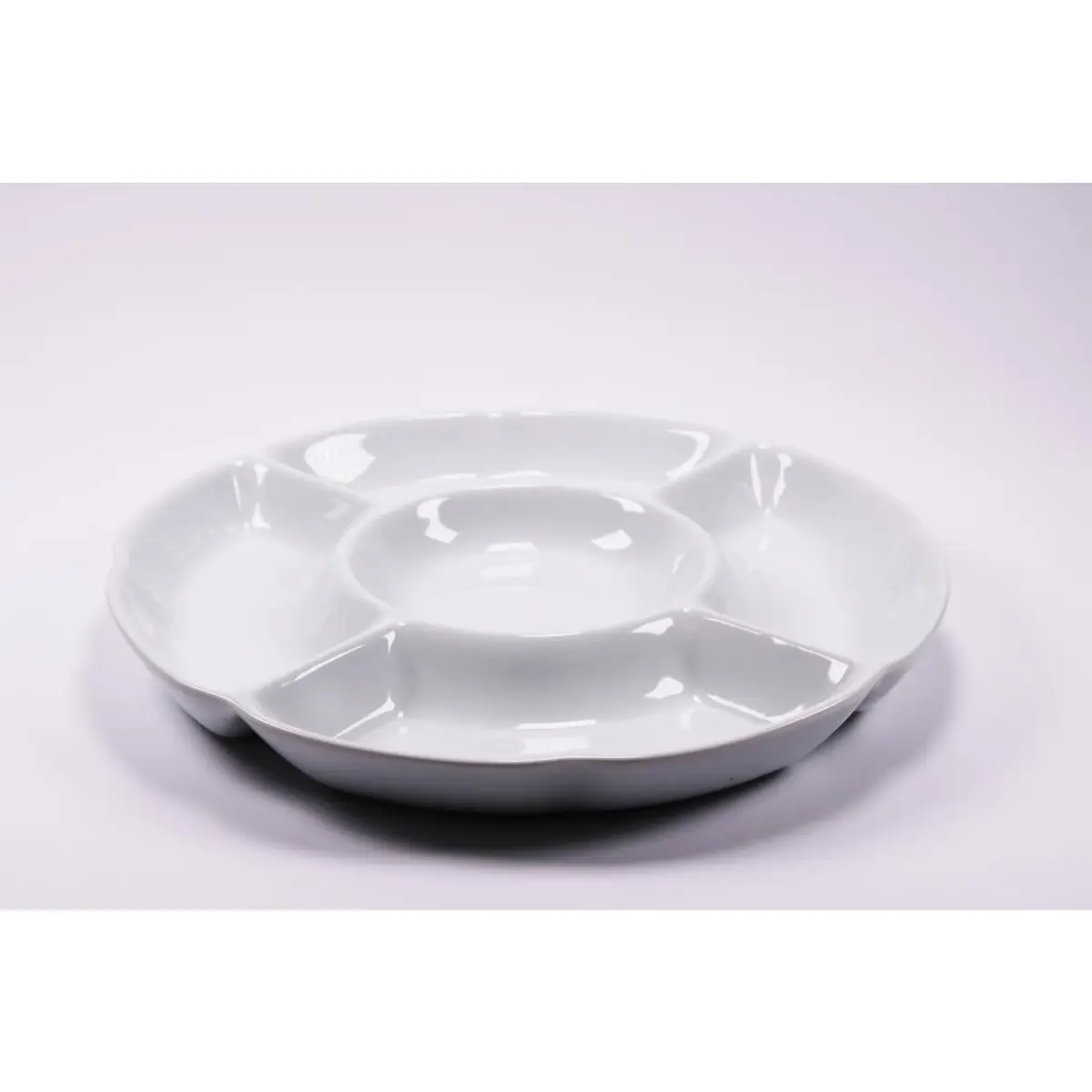 Chip & Dip Serving Set Porcelain Divided Serving Platter