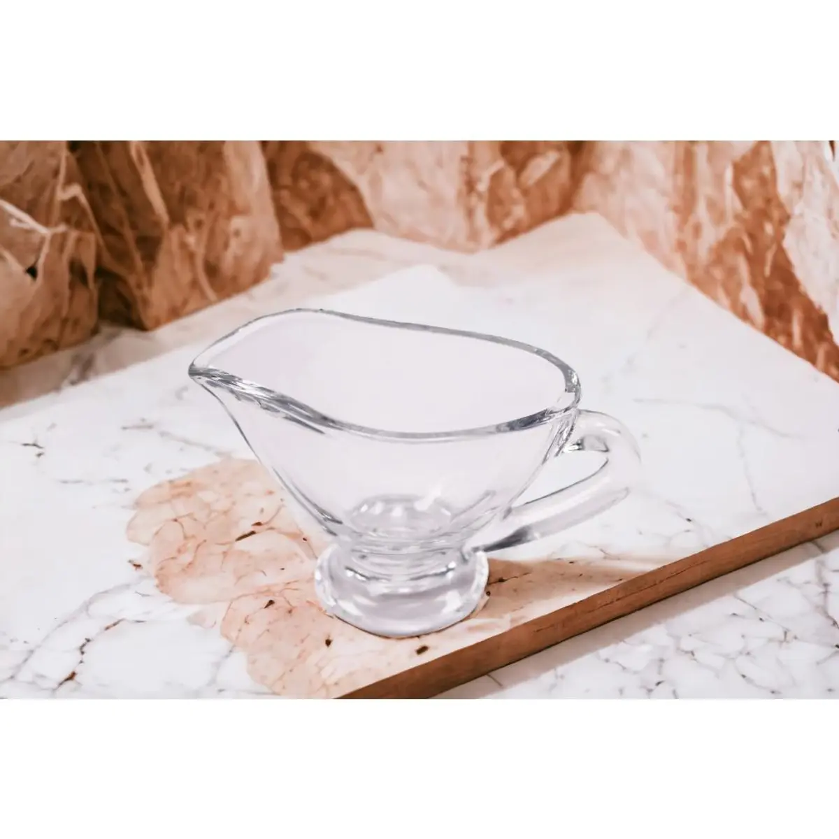 Circleware Saucy Glass Gravy Boat Dish