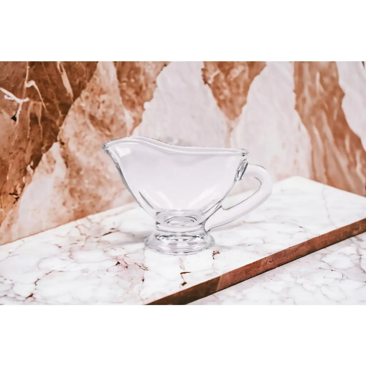 Circleware Saucy Glass Gravy Boat Dish