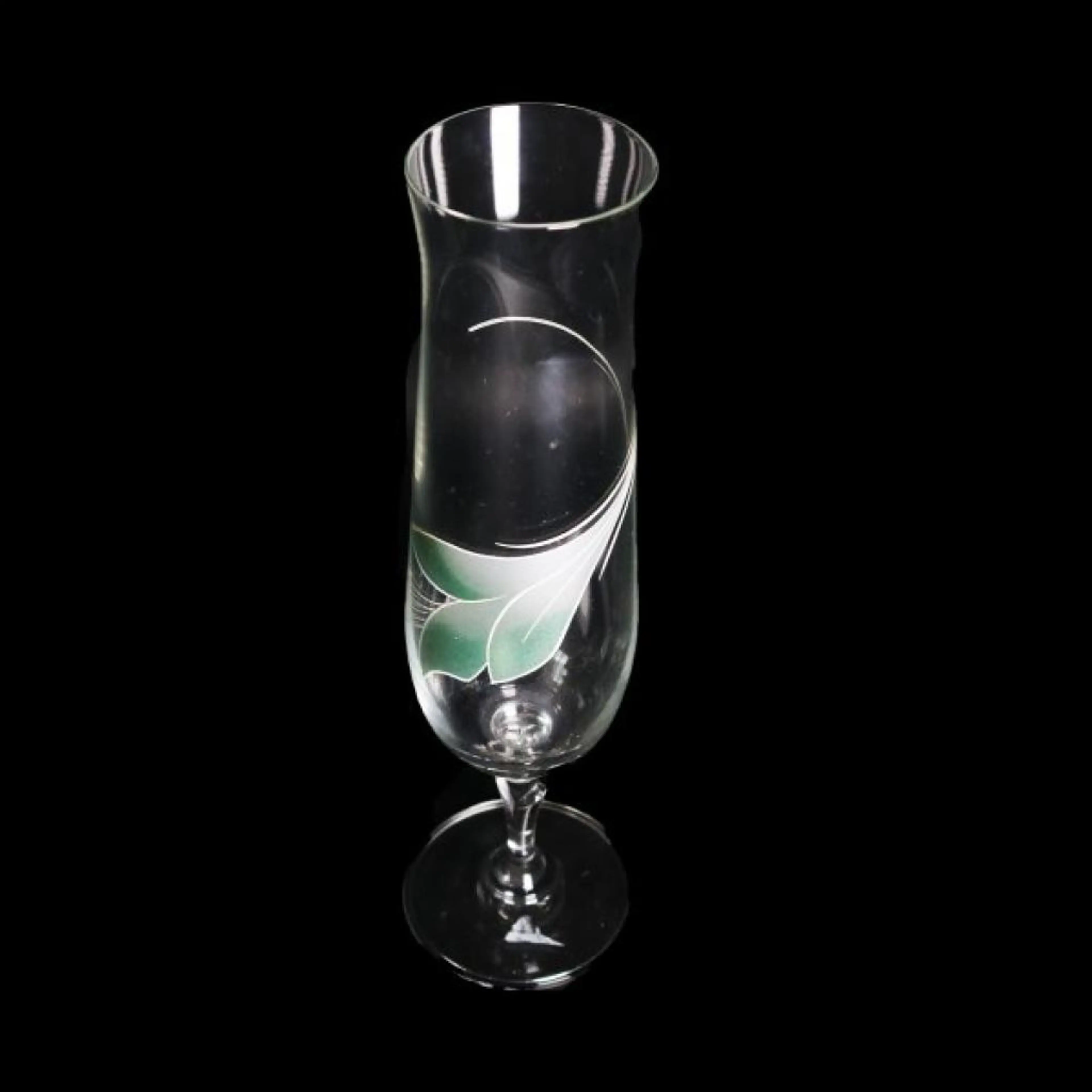 Crystal Champagne Glass Hand Painted