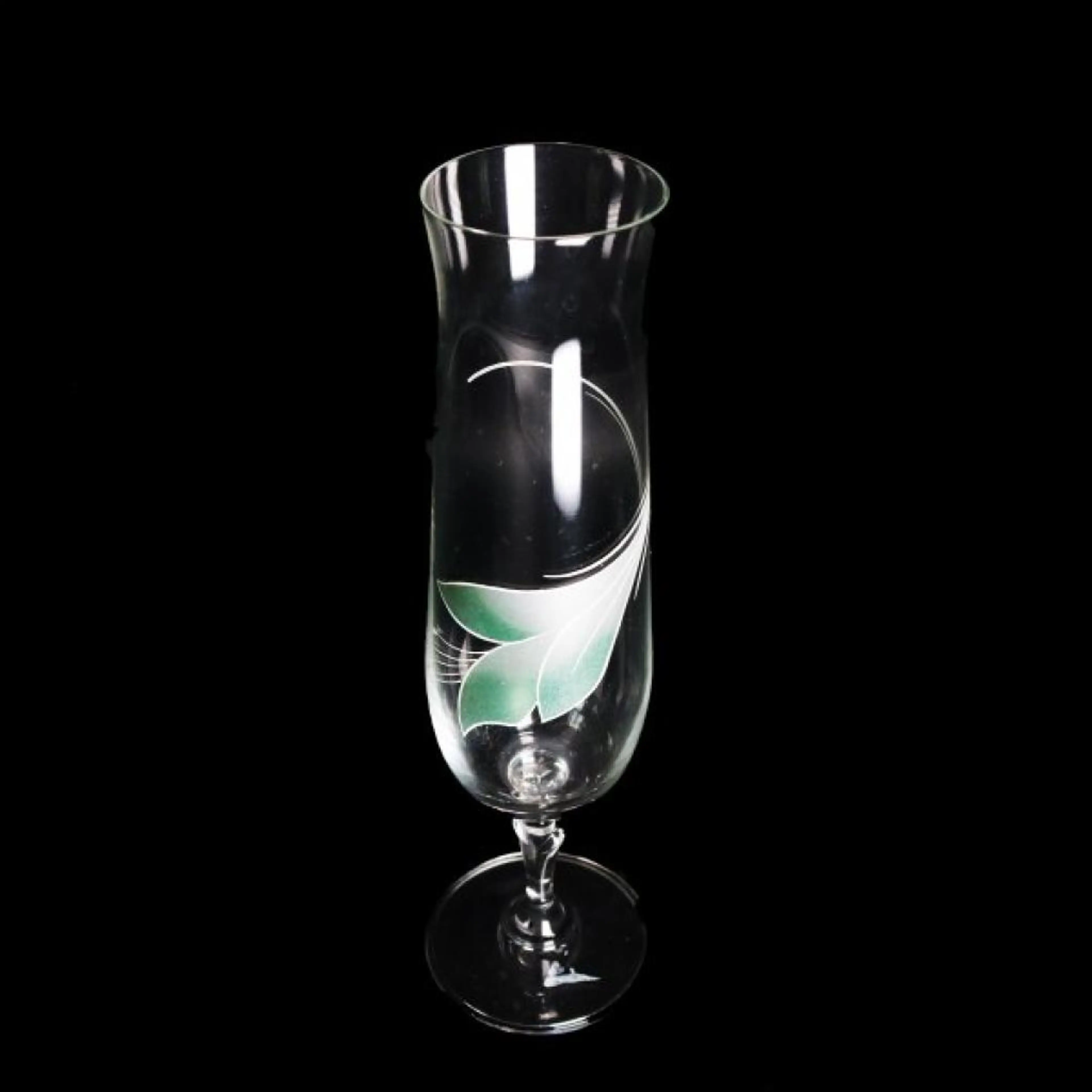 Crystal Champagne Glass Hand Painted
