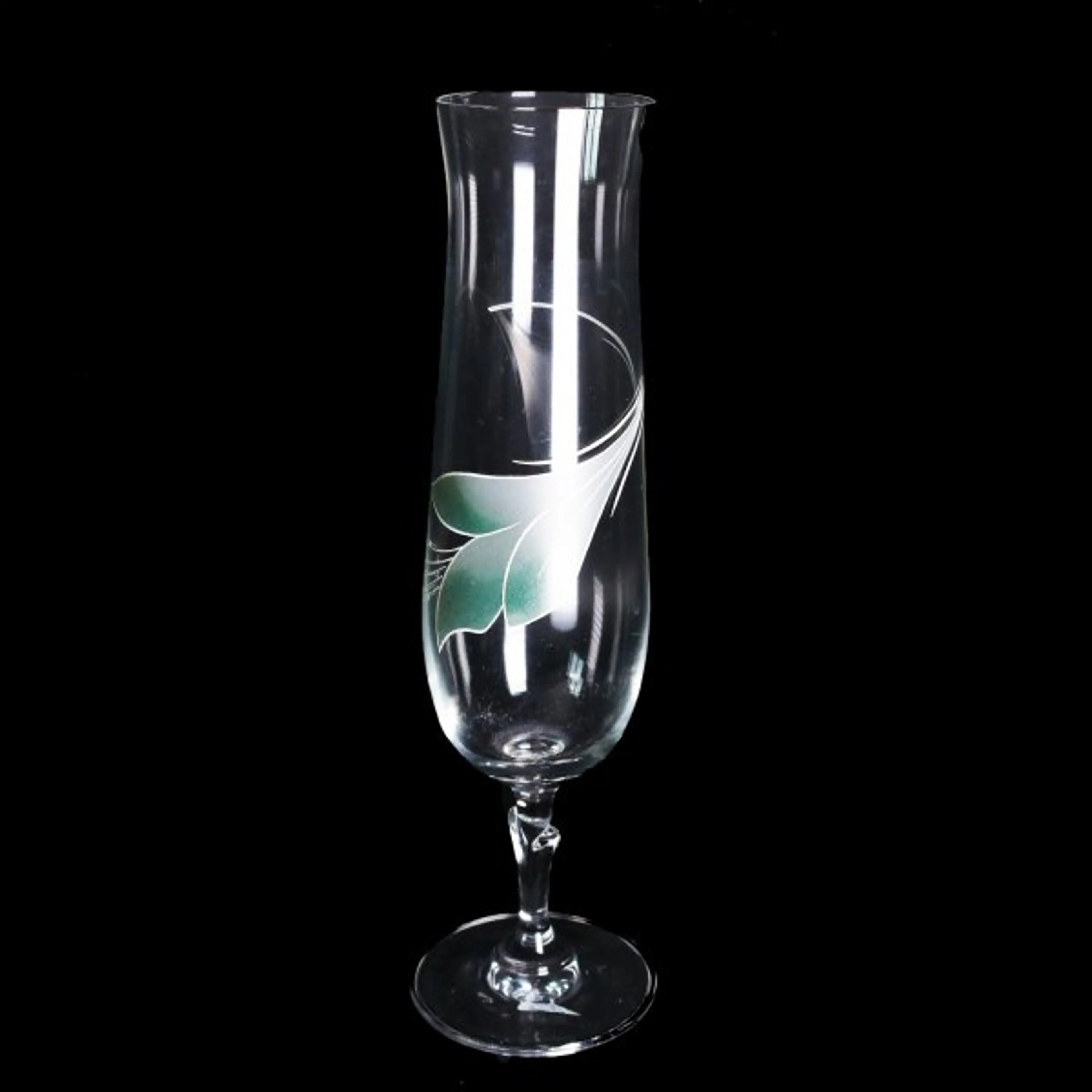 Crystal Champagne Glass Hand Painted