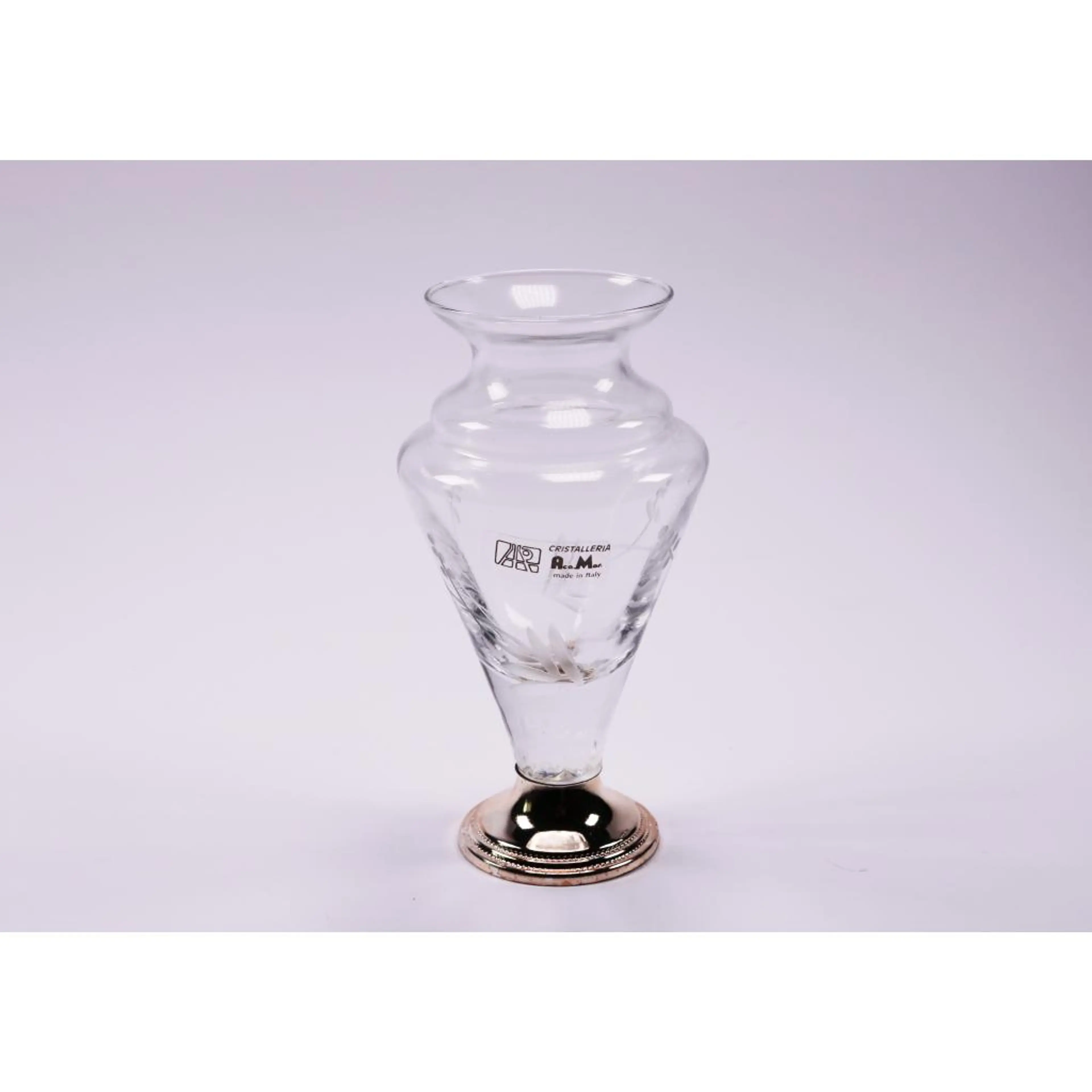 Crystal Vase With Silver 925