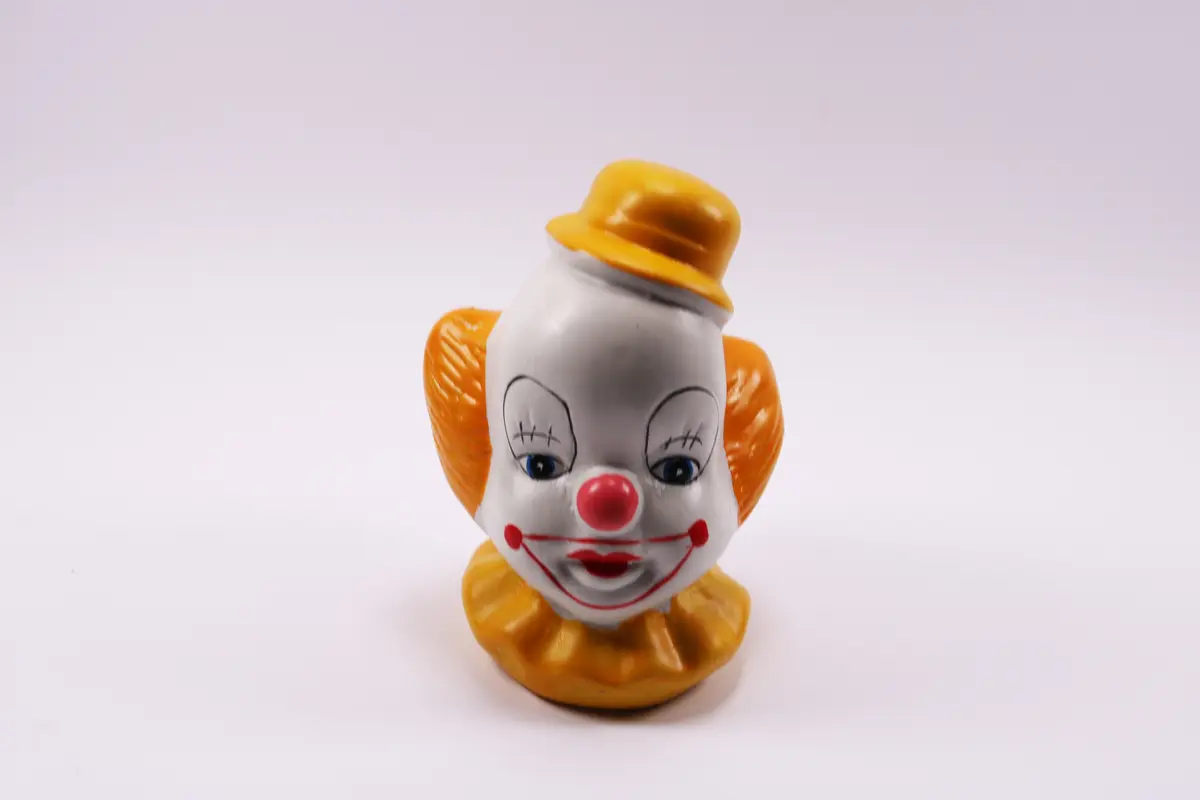 Cute Little Vintage Clown Bank 1980