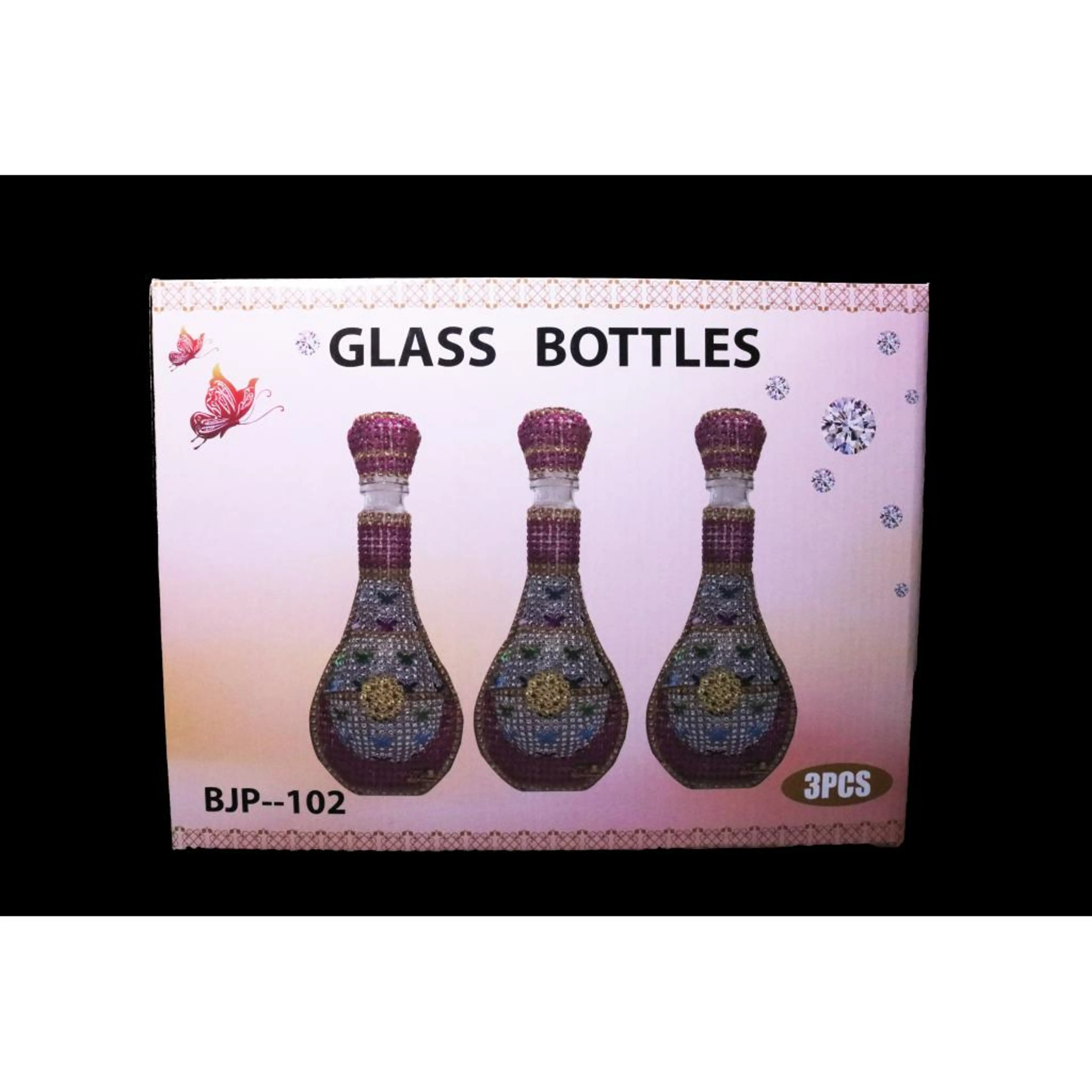 Glass Bottles set of 3