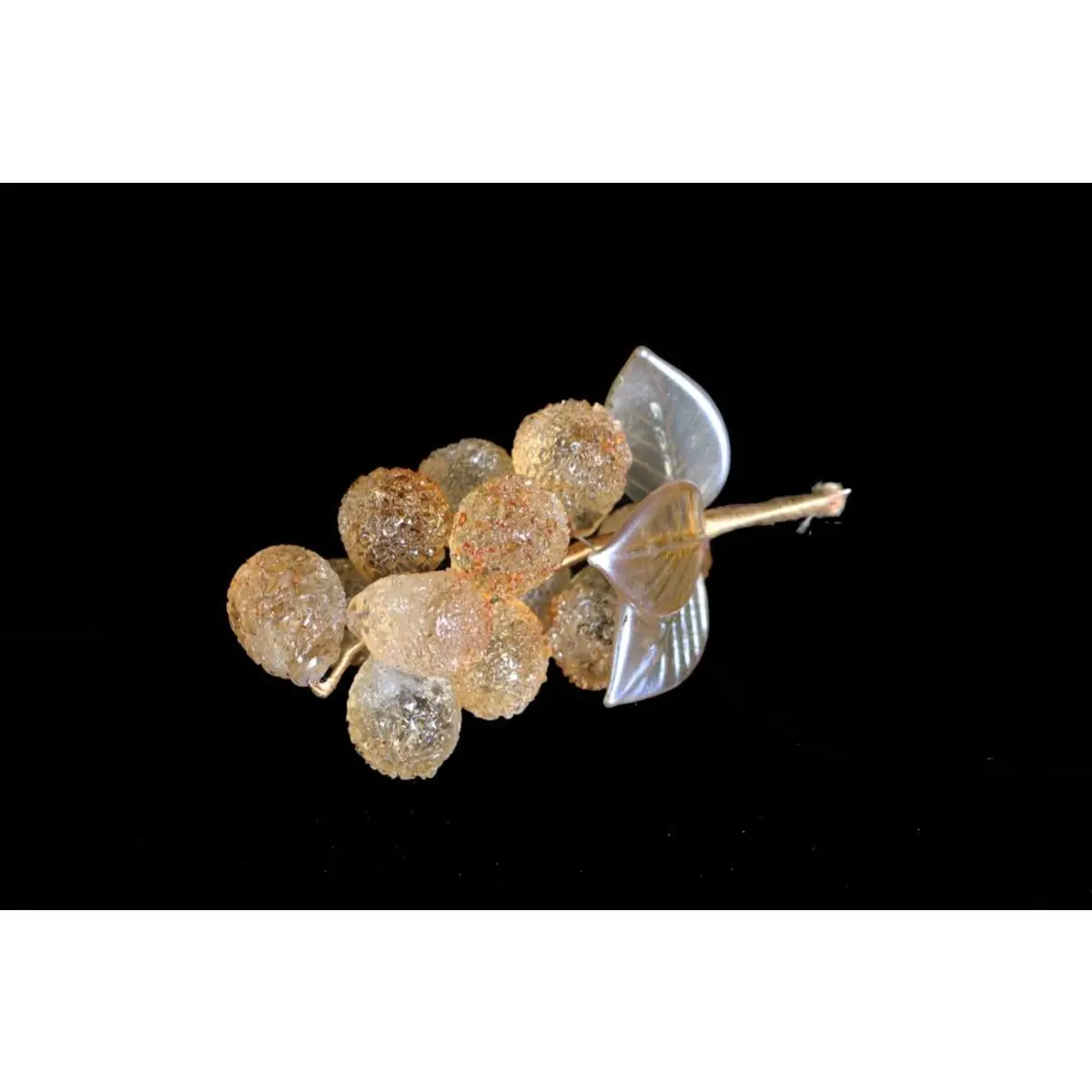 Glass Grapes Figurine