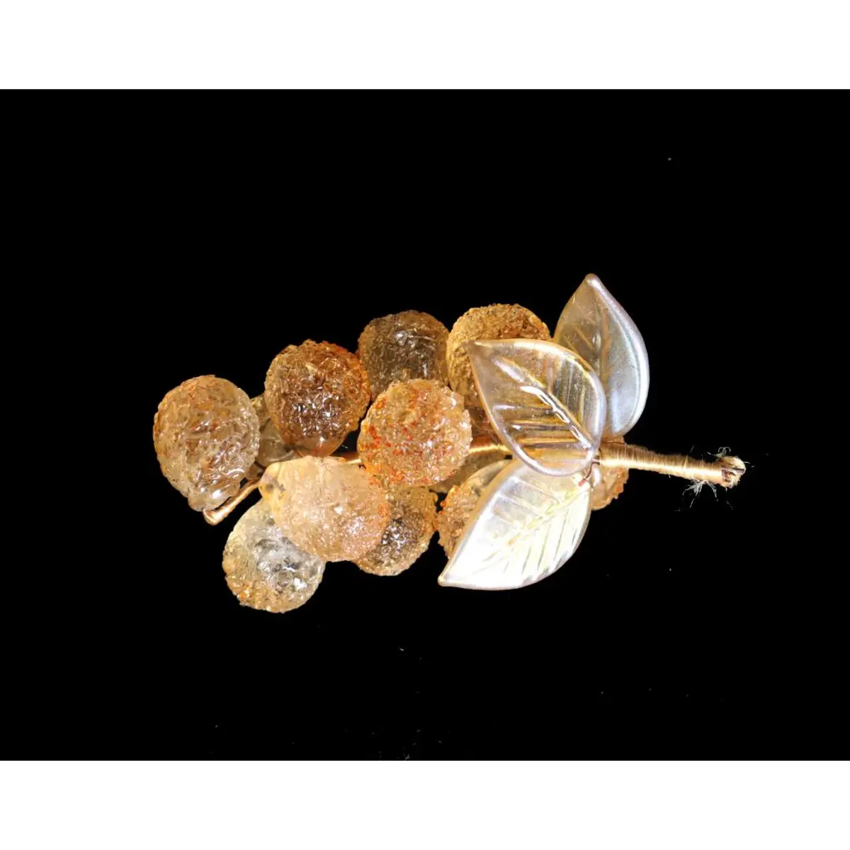 Glass Grapes Figurine
