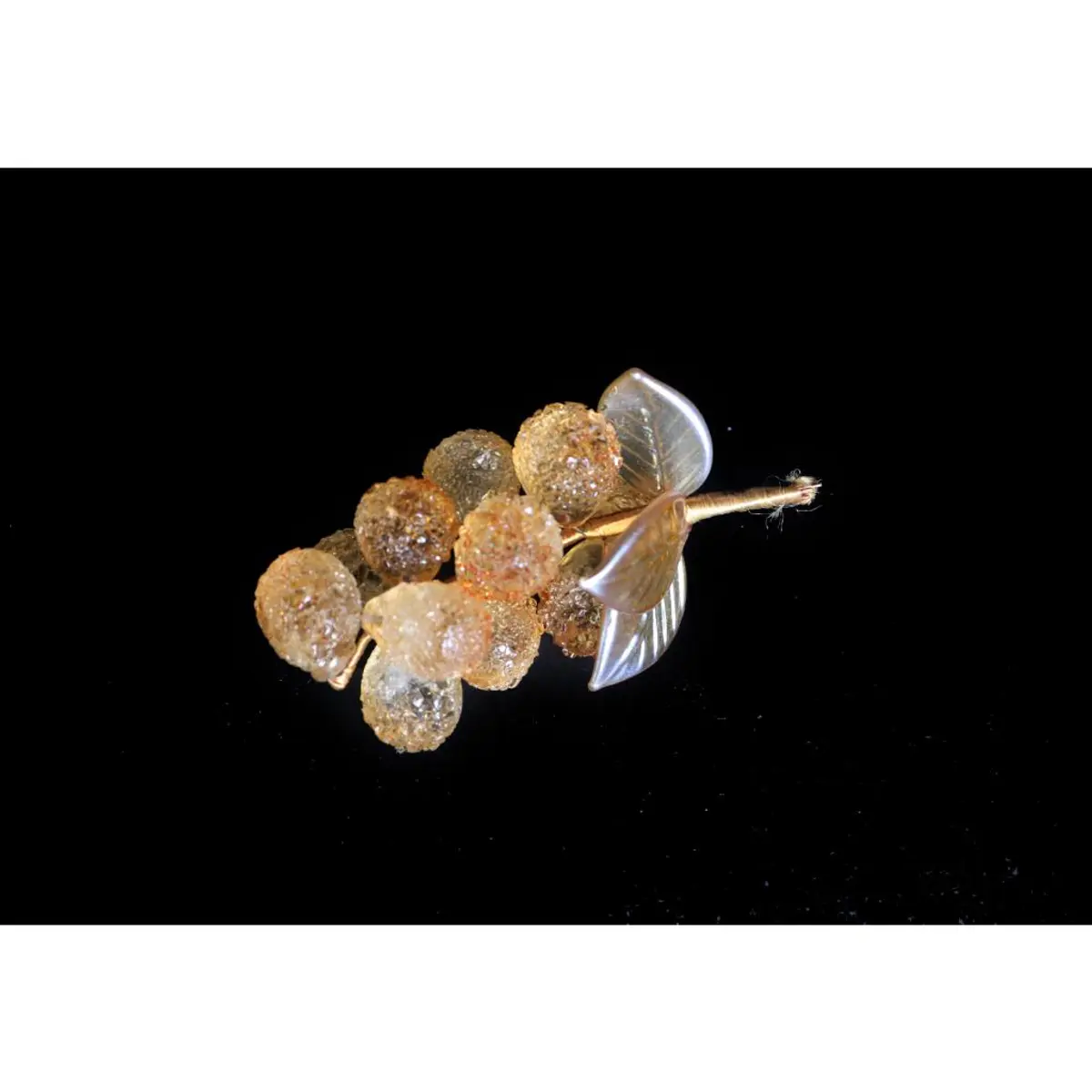 Glass Grapes Figurine