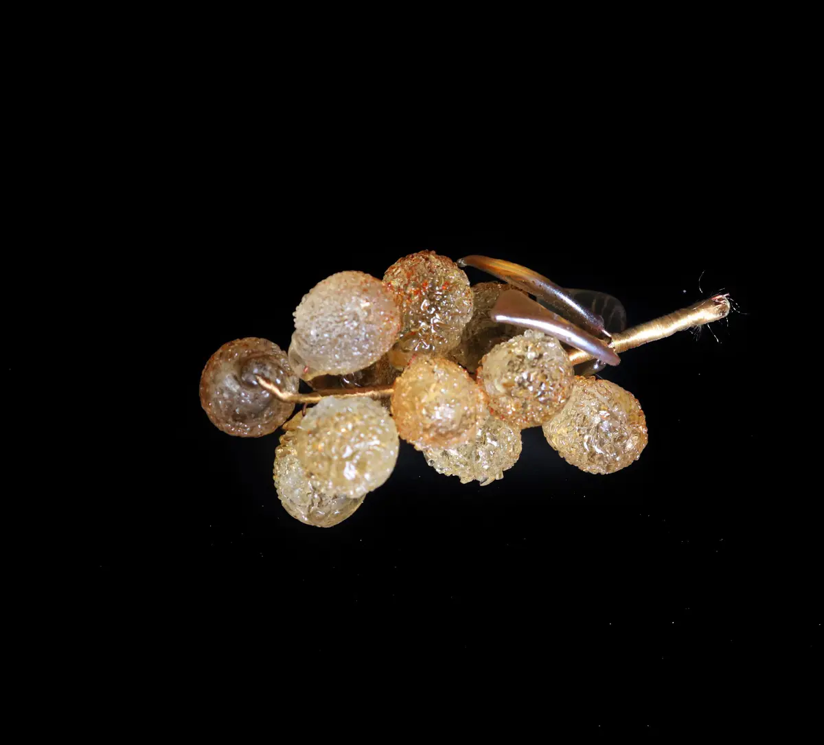 Glass Grapes Figurine