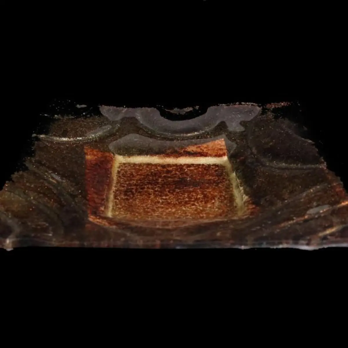 Glass Plate Golden