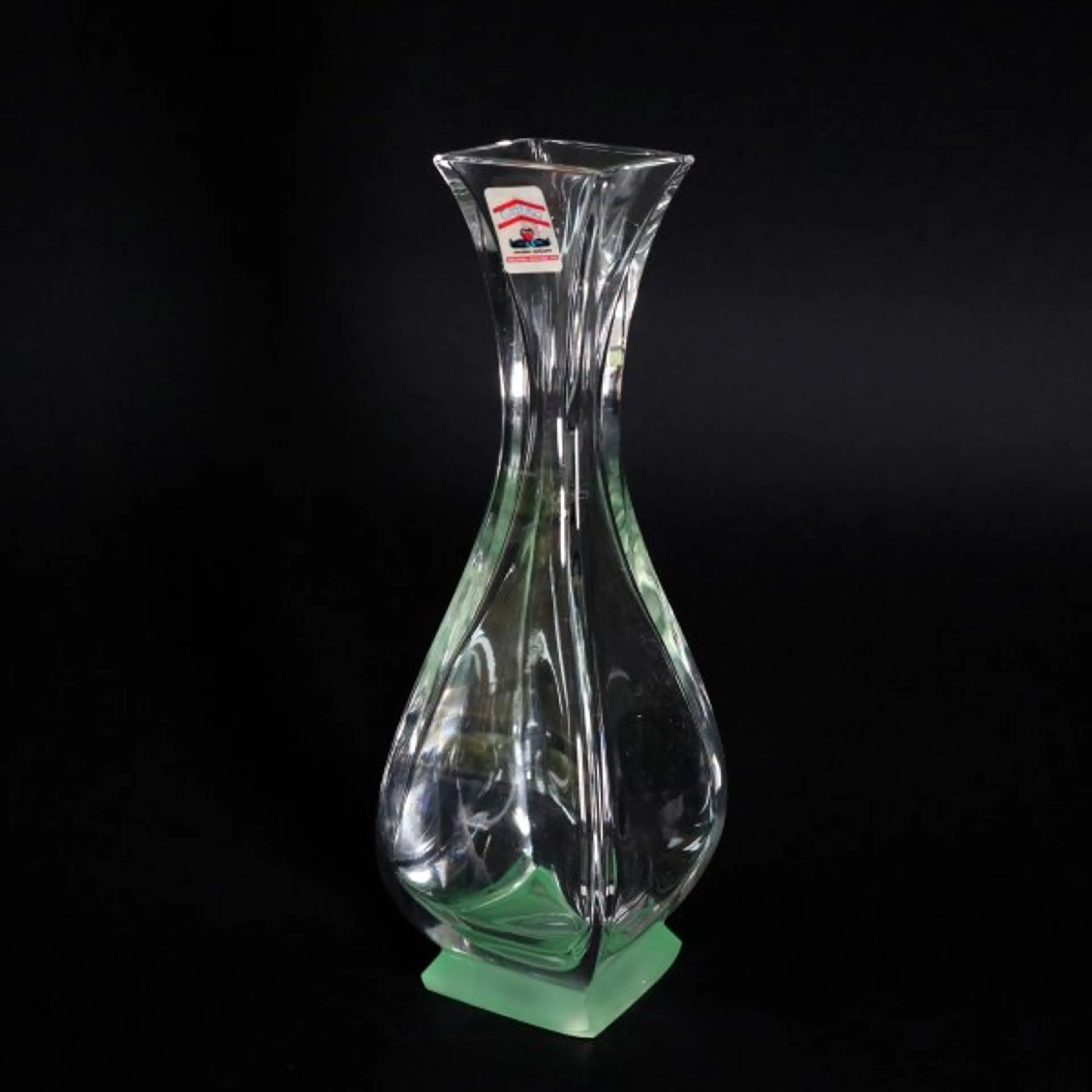 Glass Vase With Color Bottom