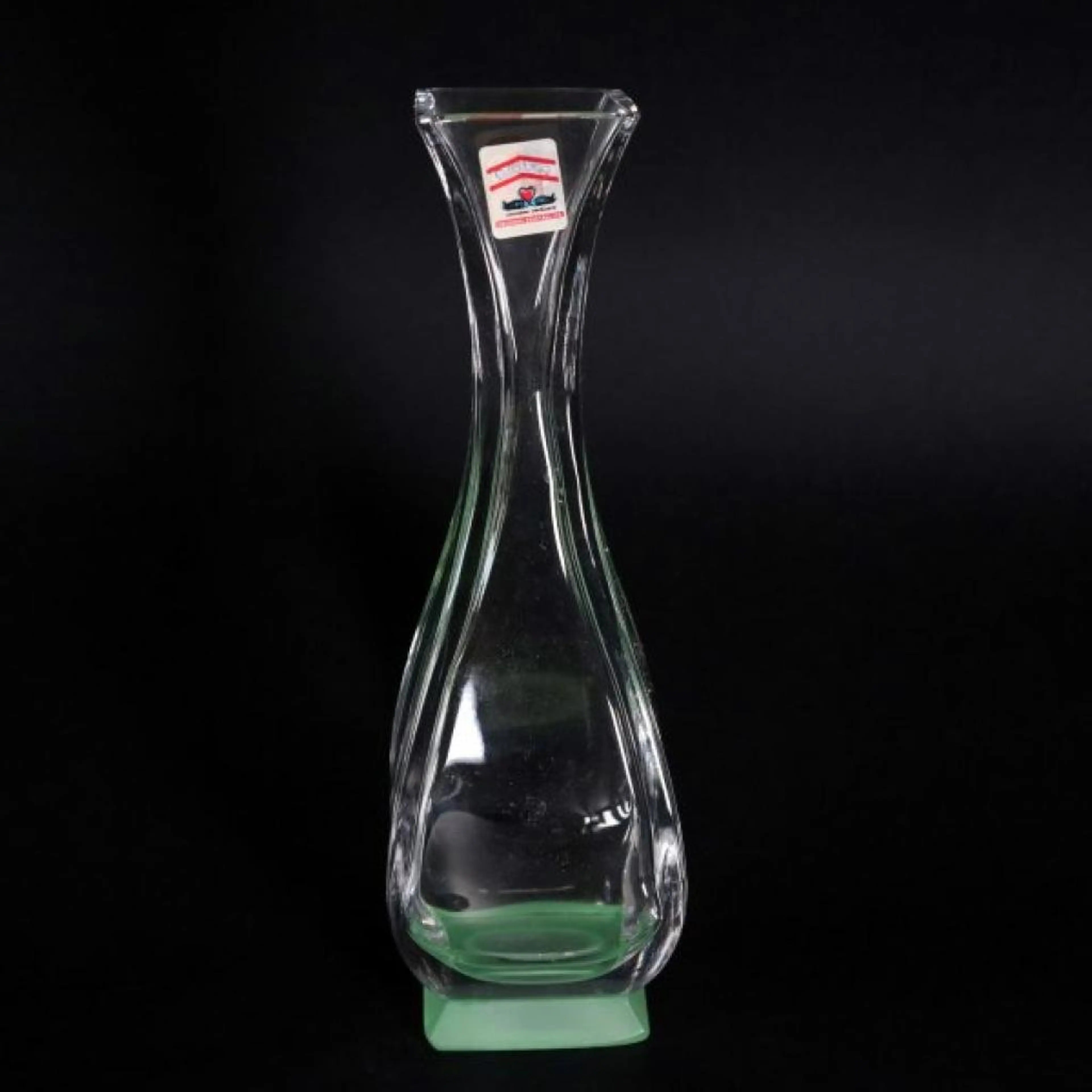 Glass Vase With Color Bottom