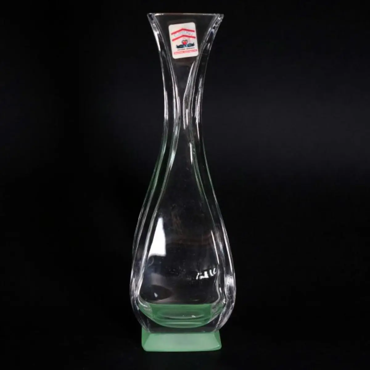 Glass Vase With Color Bottom