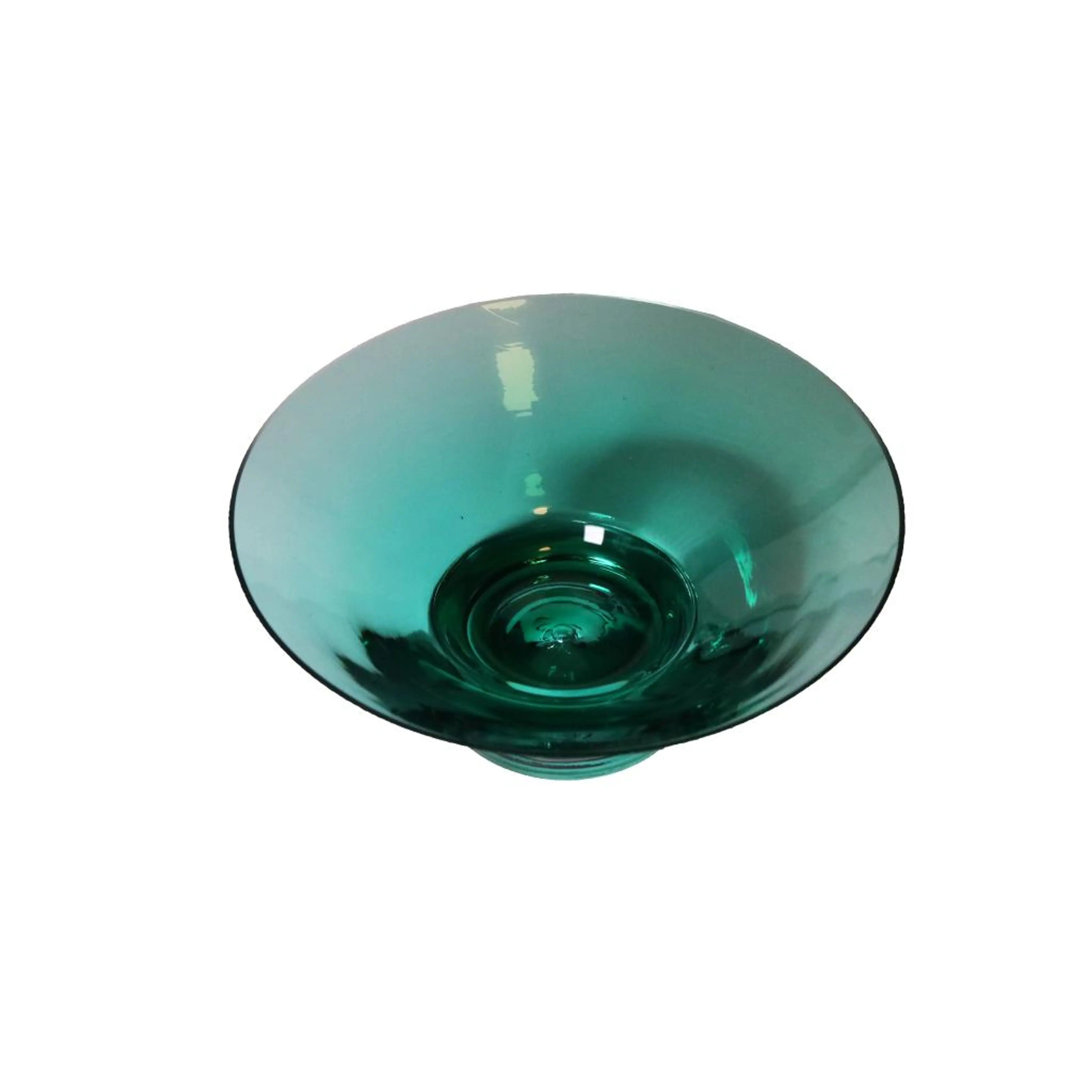 Green Glass Fruit Bowl