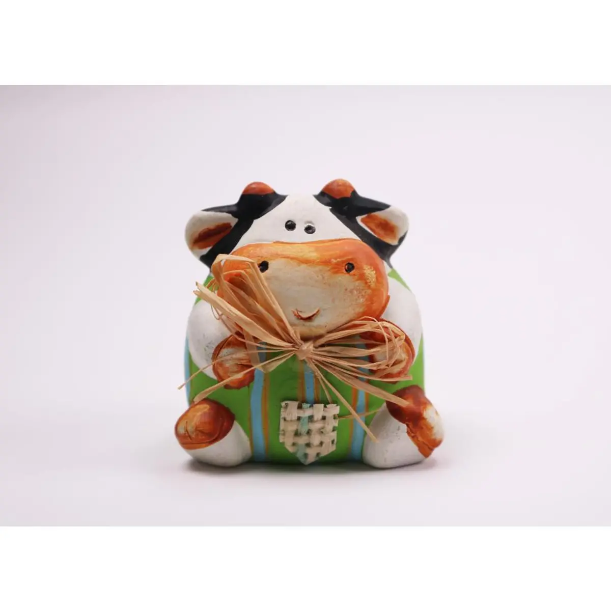 Handmade Ceramic Figurine Cow