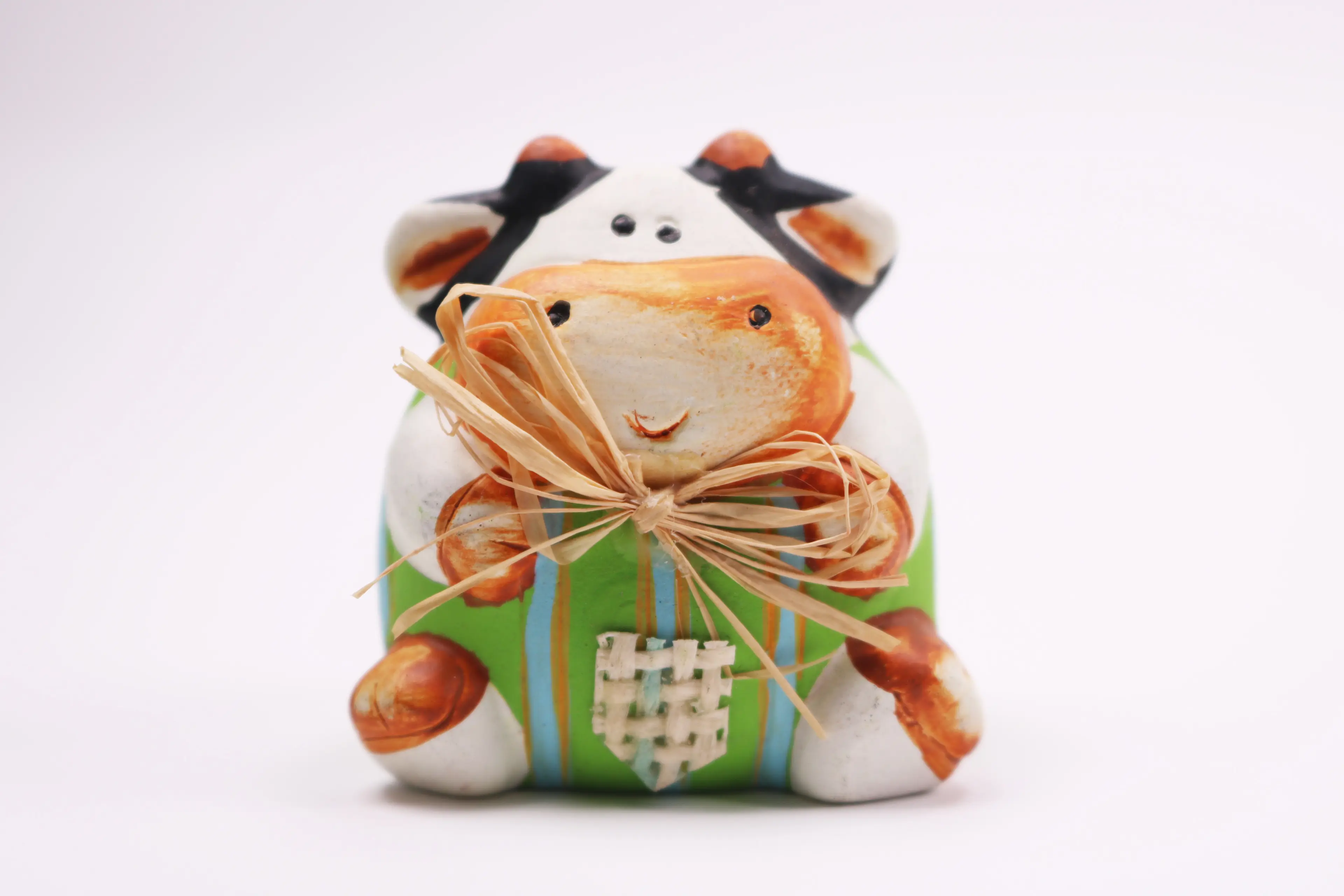 Handmade Ceramic Figurine Cow