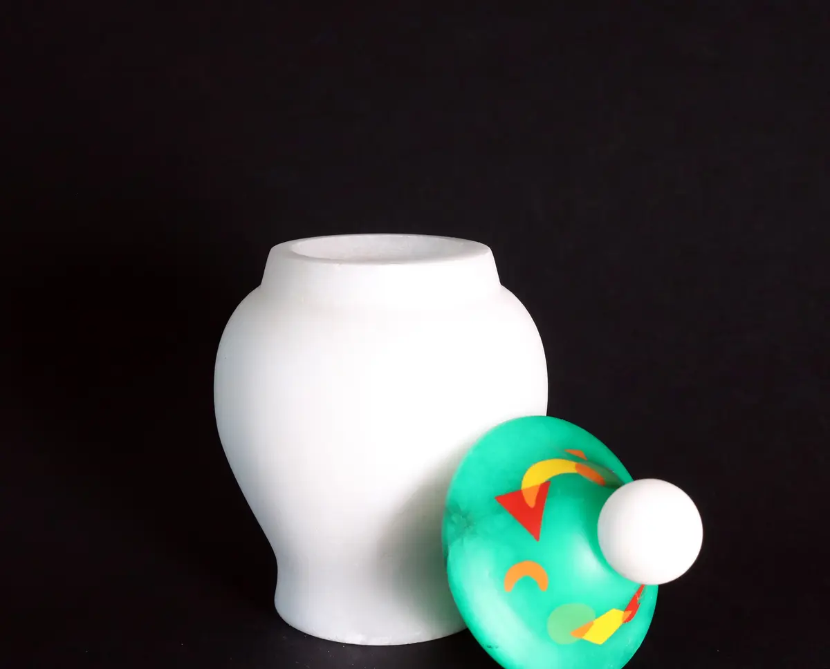 Jar With Lid Marble