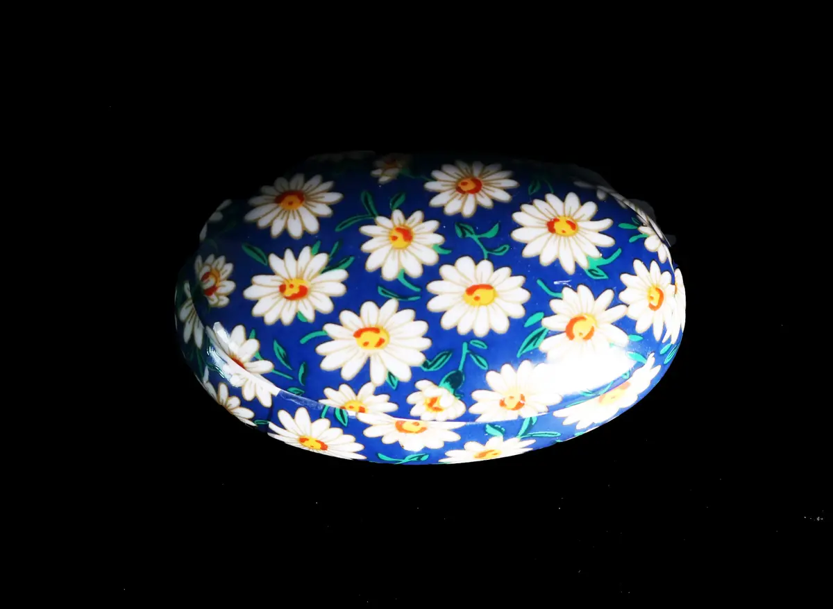 Jewerly Box With Daisy /Blue