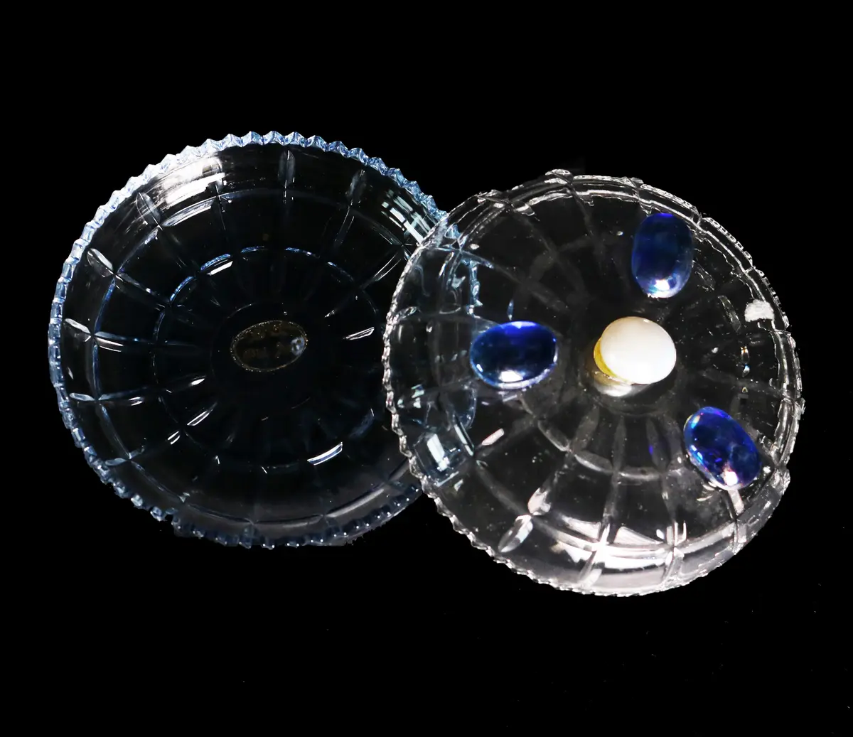 Old Art Crystal Jewerly Box