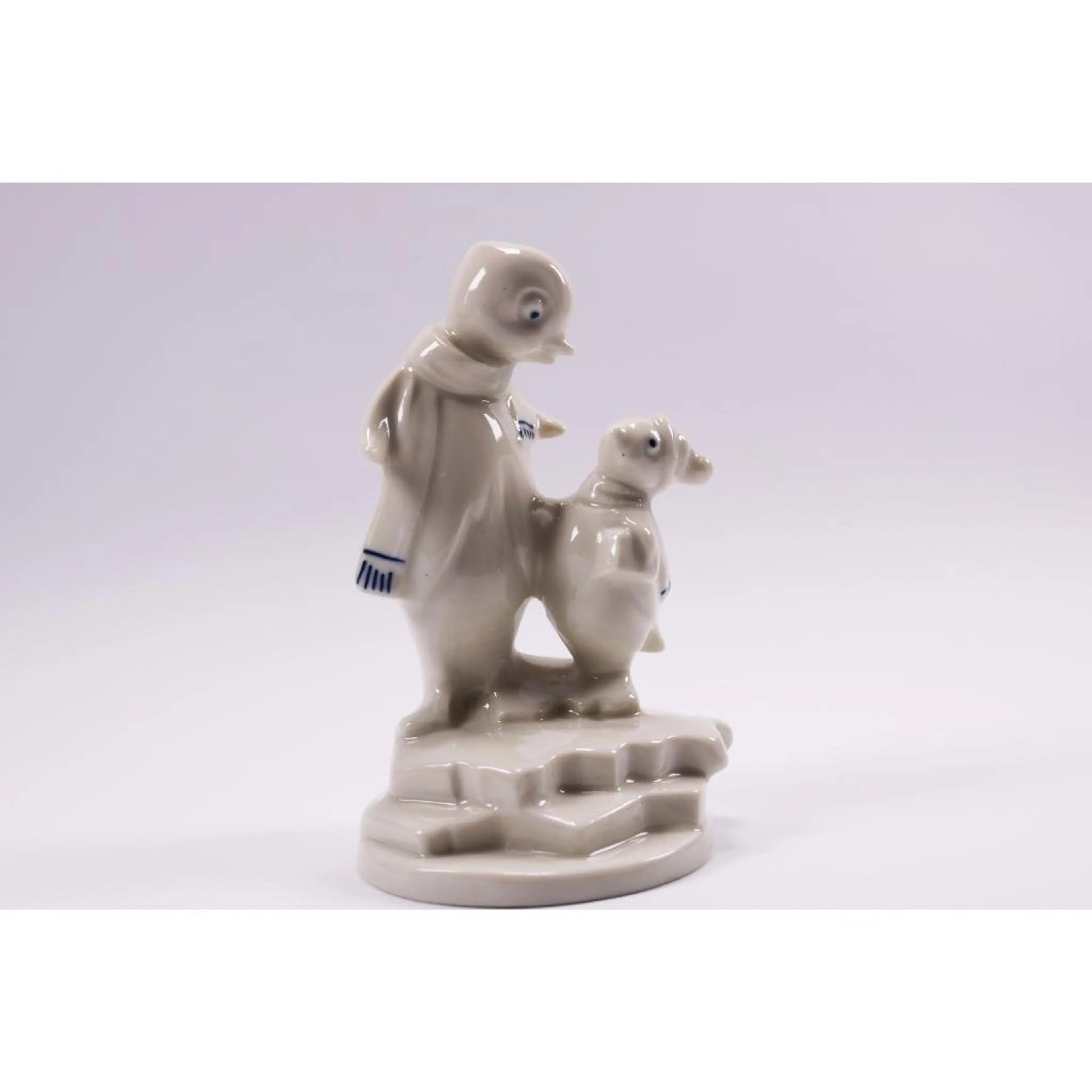 Penguin Figurine Stamped Made In Spain Collectors Item Fine Porcelain Gift Idea