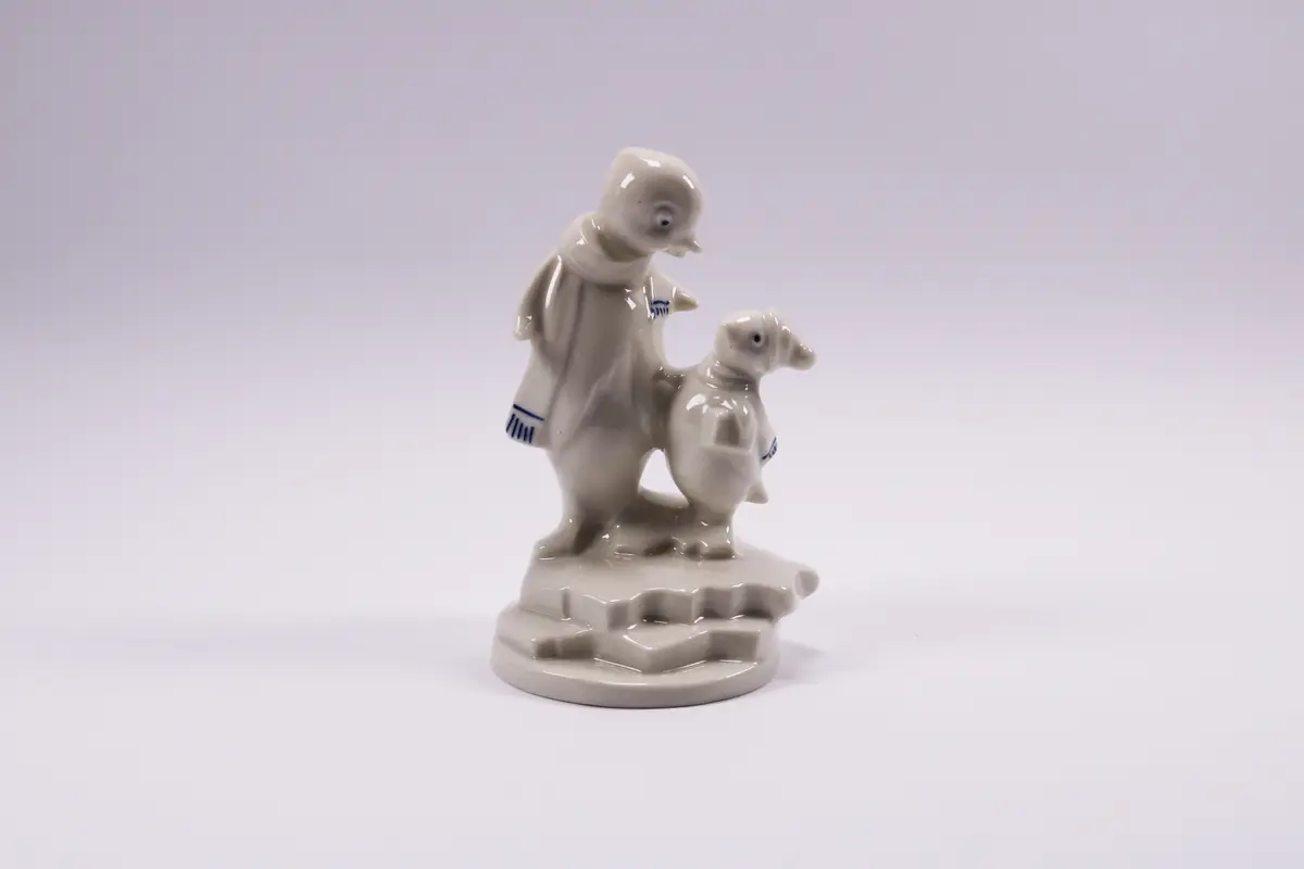 Penguin Figurine Stamped Made In Spain Collectors Item Fine Porcelain Gift Idea