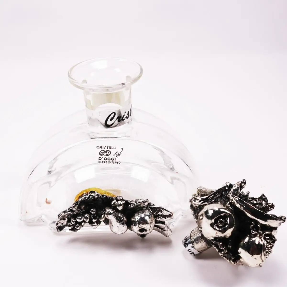 Perfume Bottle With Silver Top