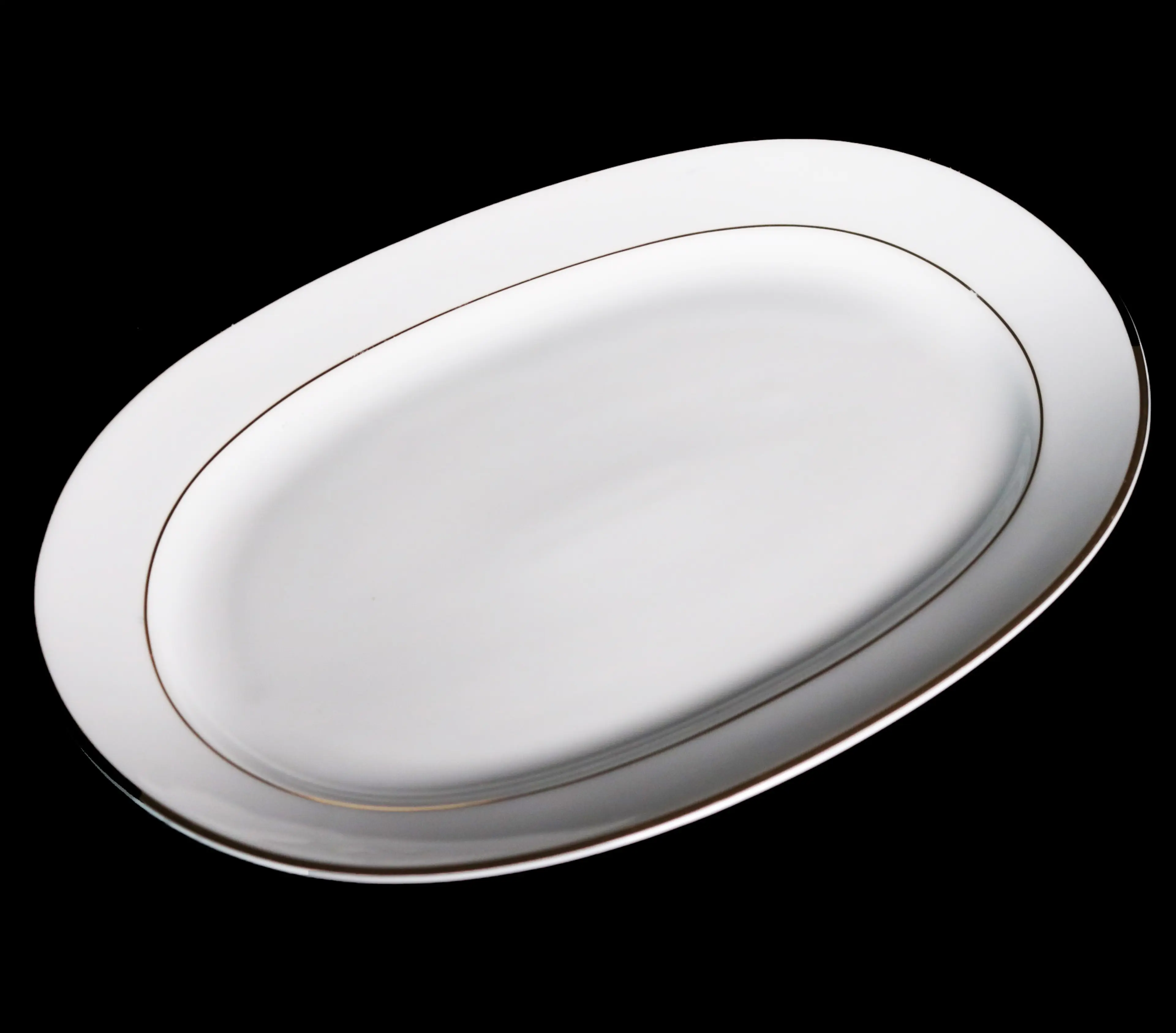 Porcelain Plate, Gold Line
