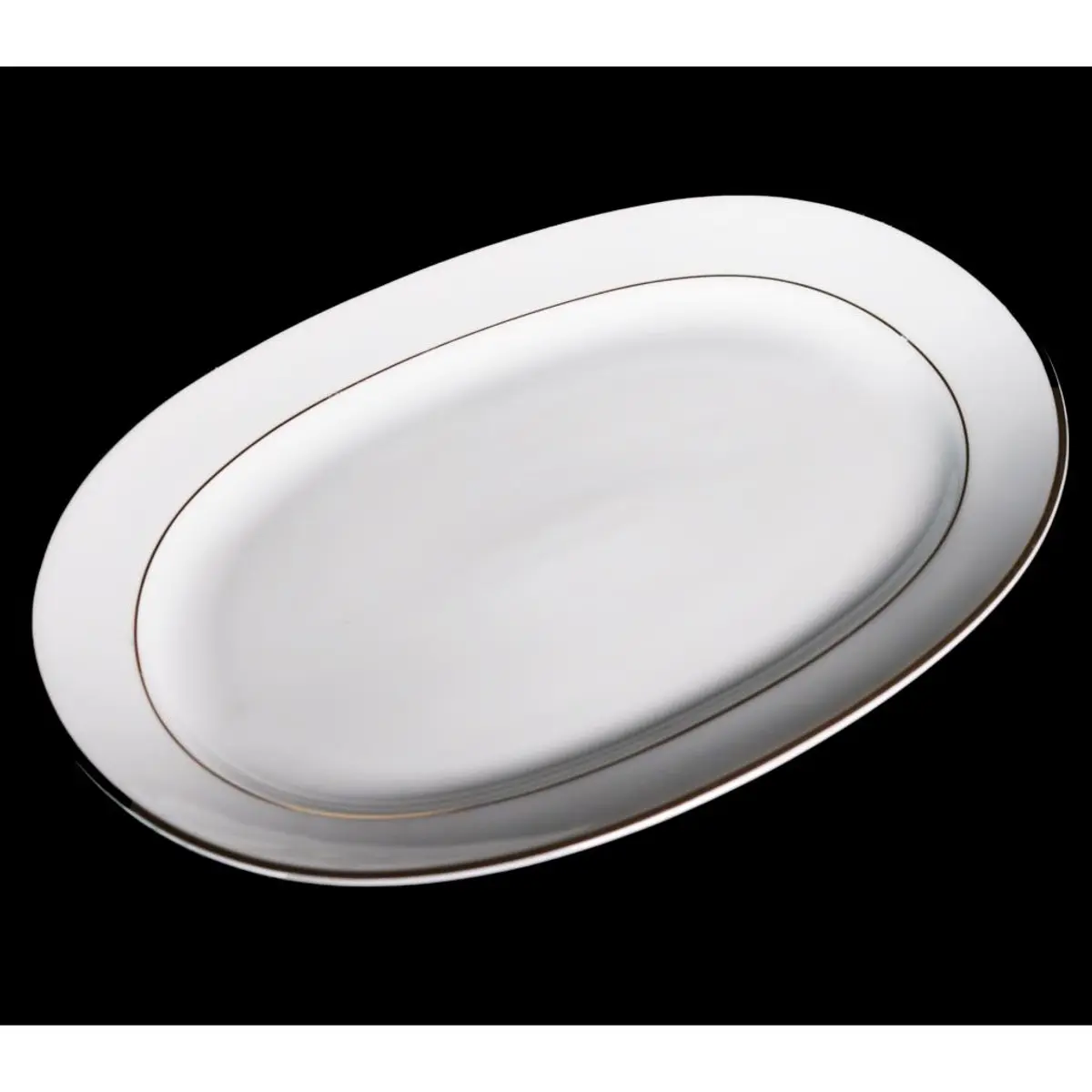 Porcelain Plate, Gold Line