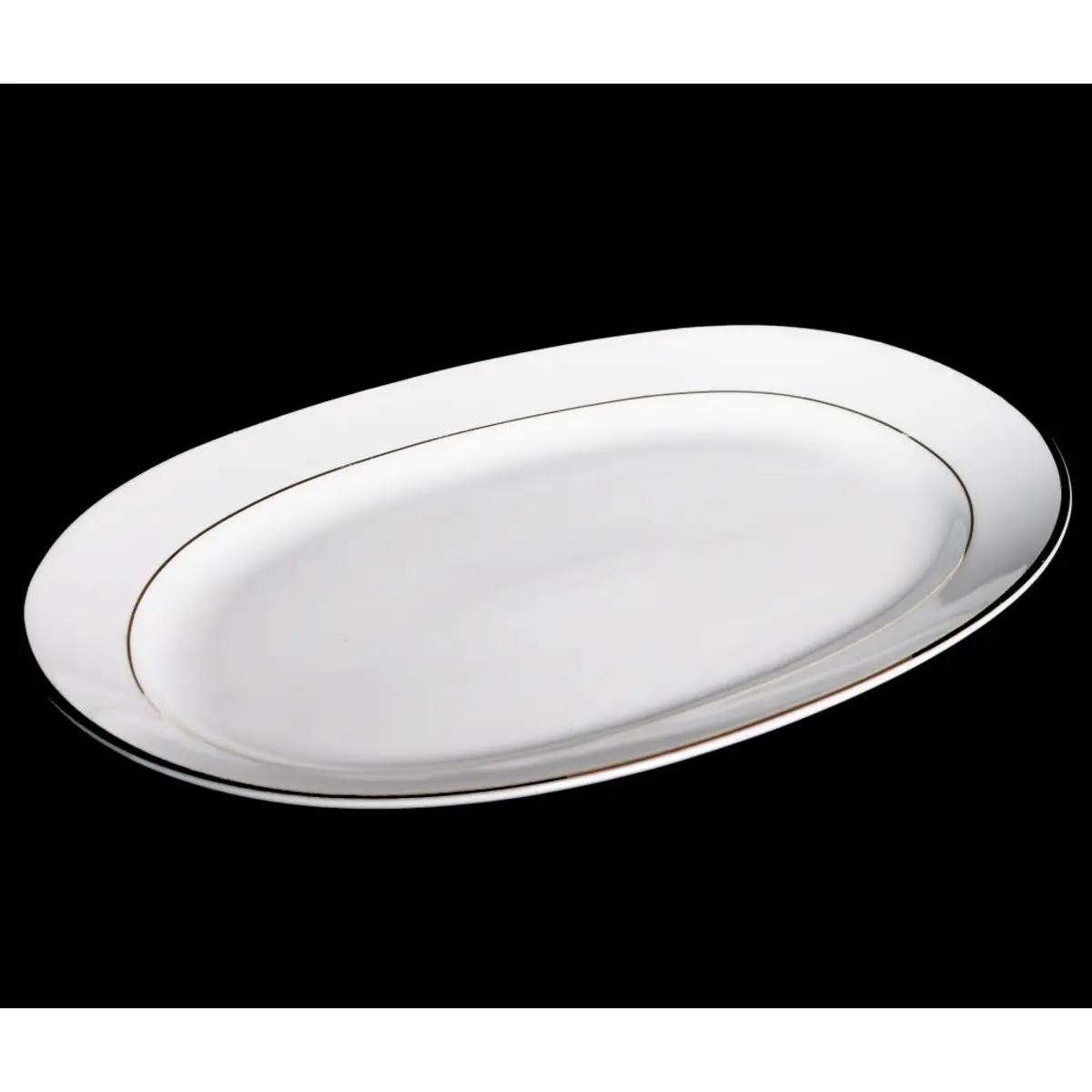 Porcelain Plate, Gold Line