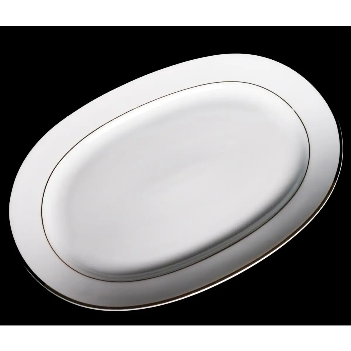 Porcelain Plate, Gold Line