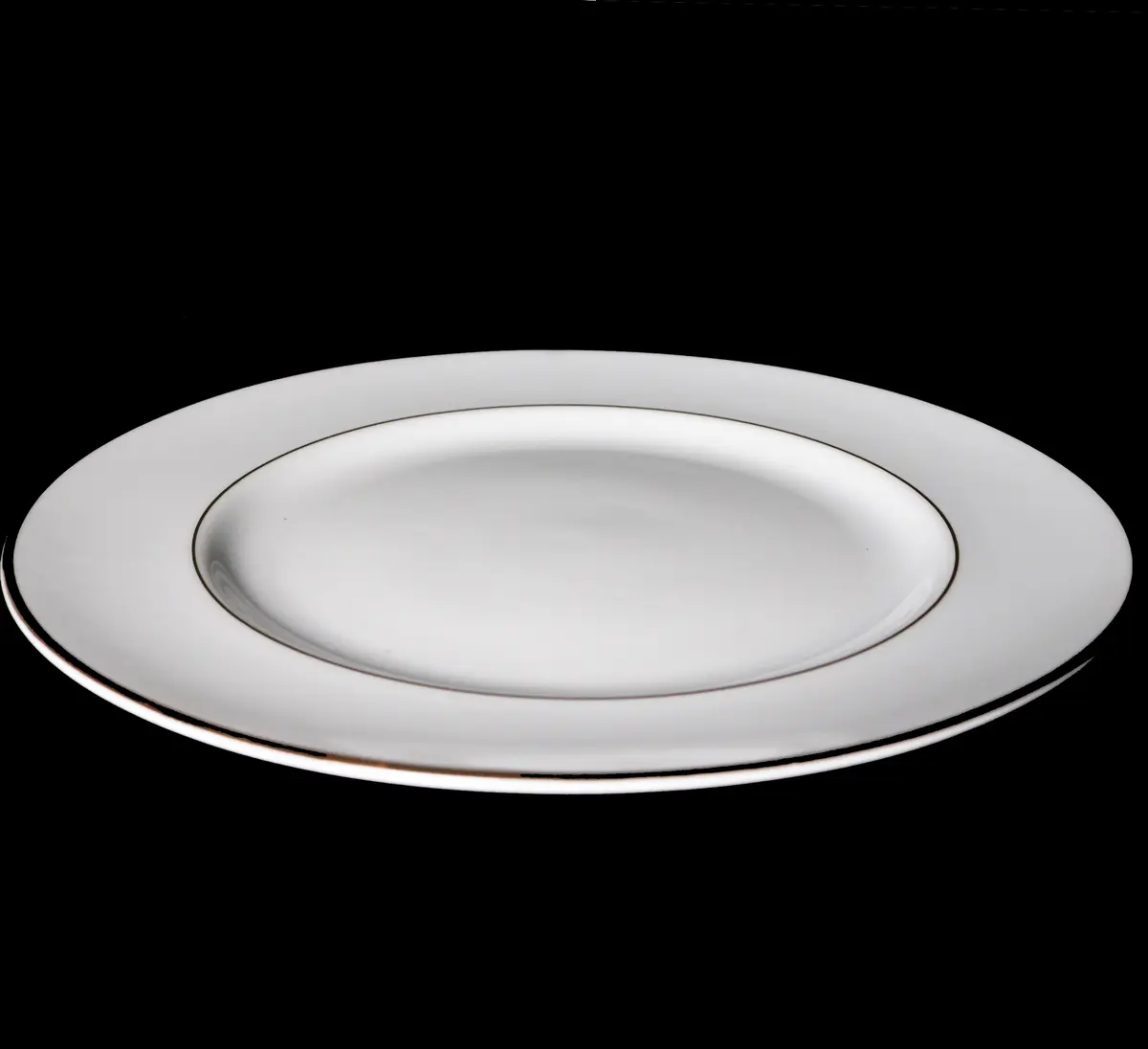 Porcelain Plate, Gold Line