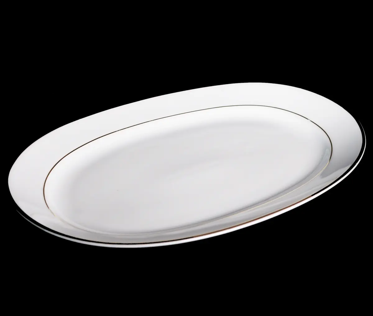 Porcelain Plate, Gold Line