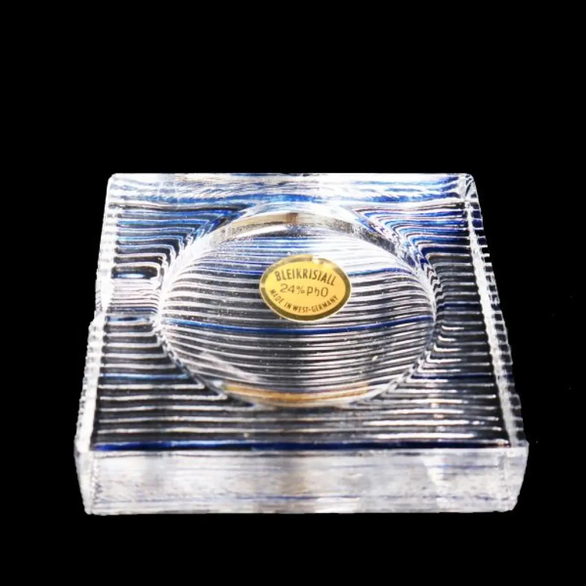 Seltmann Weiden Bleikristall 24% Minimalistic Ashtray Blue