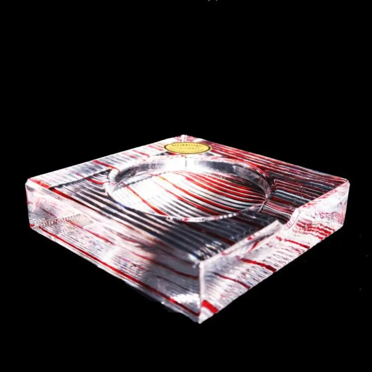 Seltmann Weiden Bleikristall 24% Minimalistic Ashtray Red