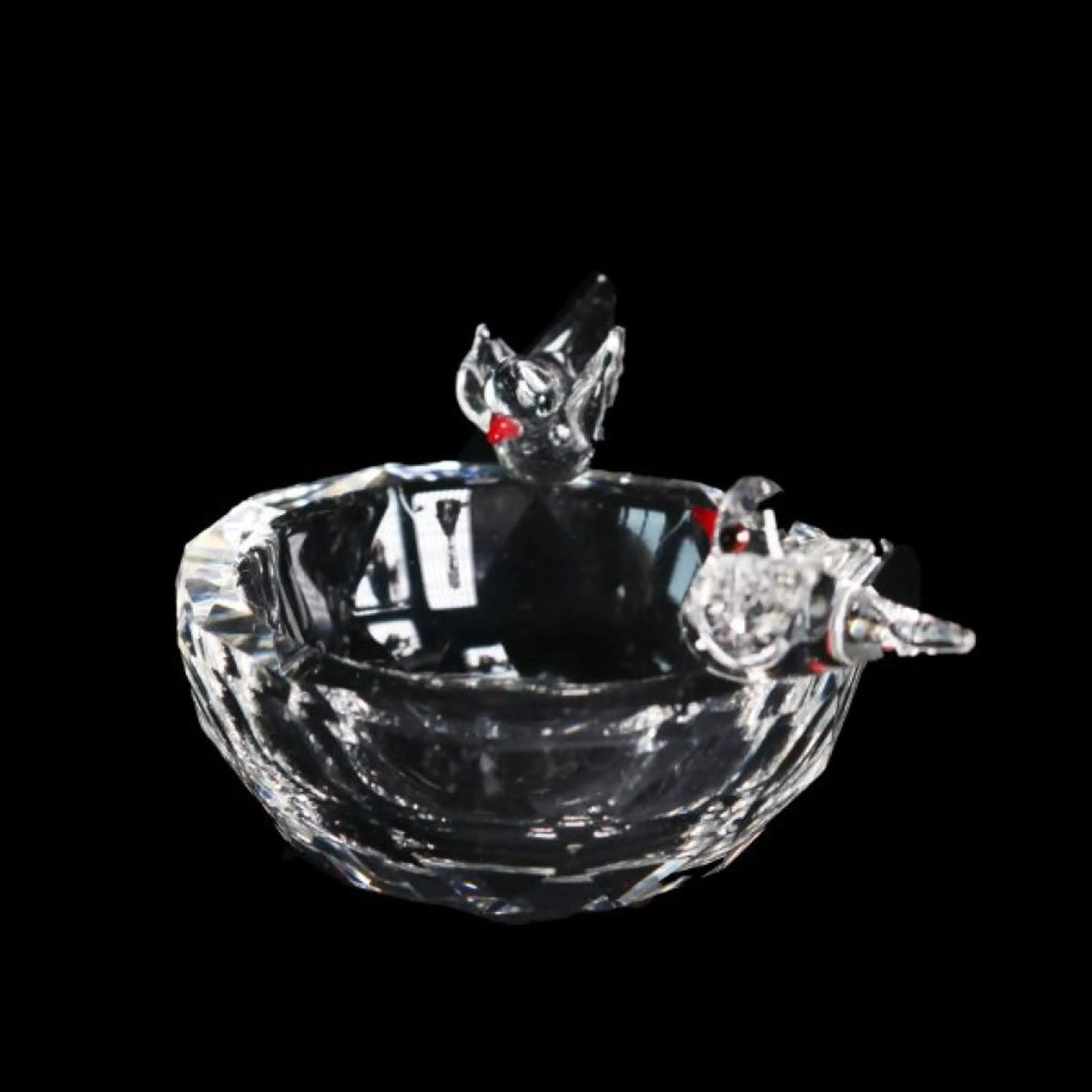 Swarovski Crystal Bowl With Bird