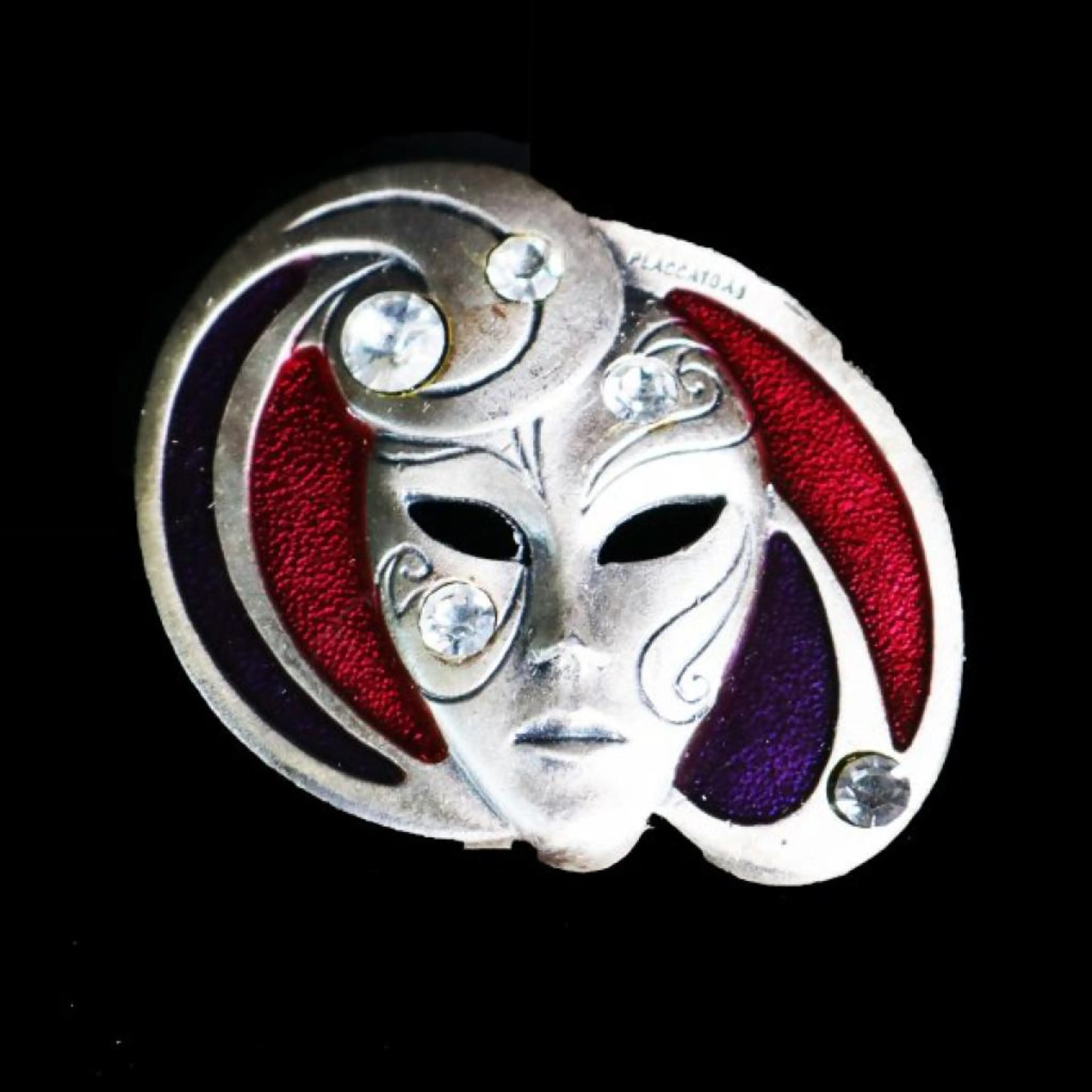 Swarovski Mask Brooch
