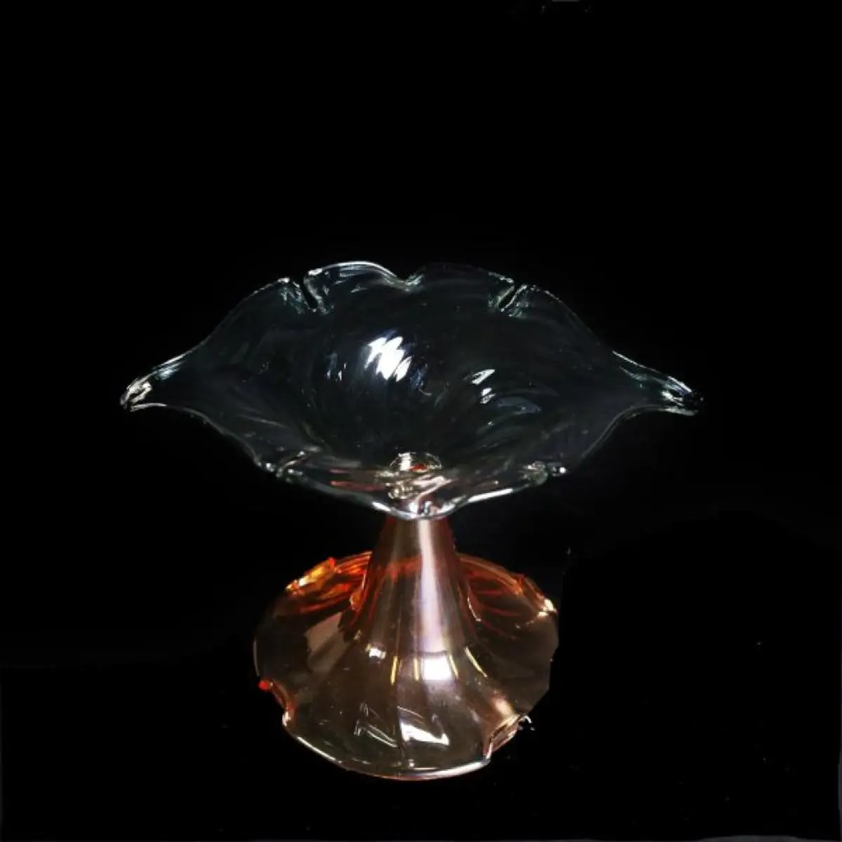 Thin Glass House Decor Bowl On Stand