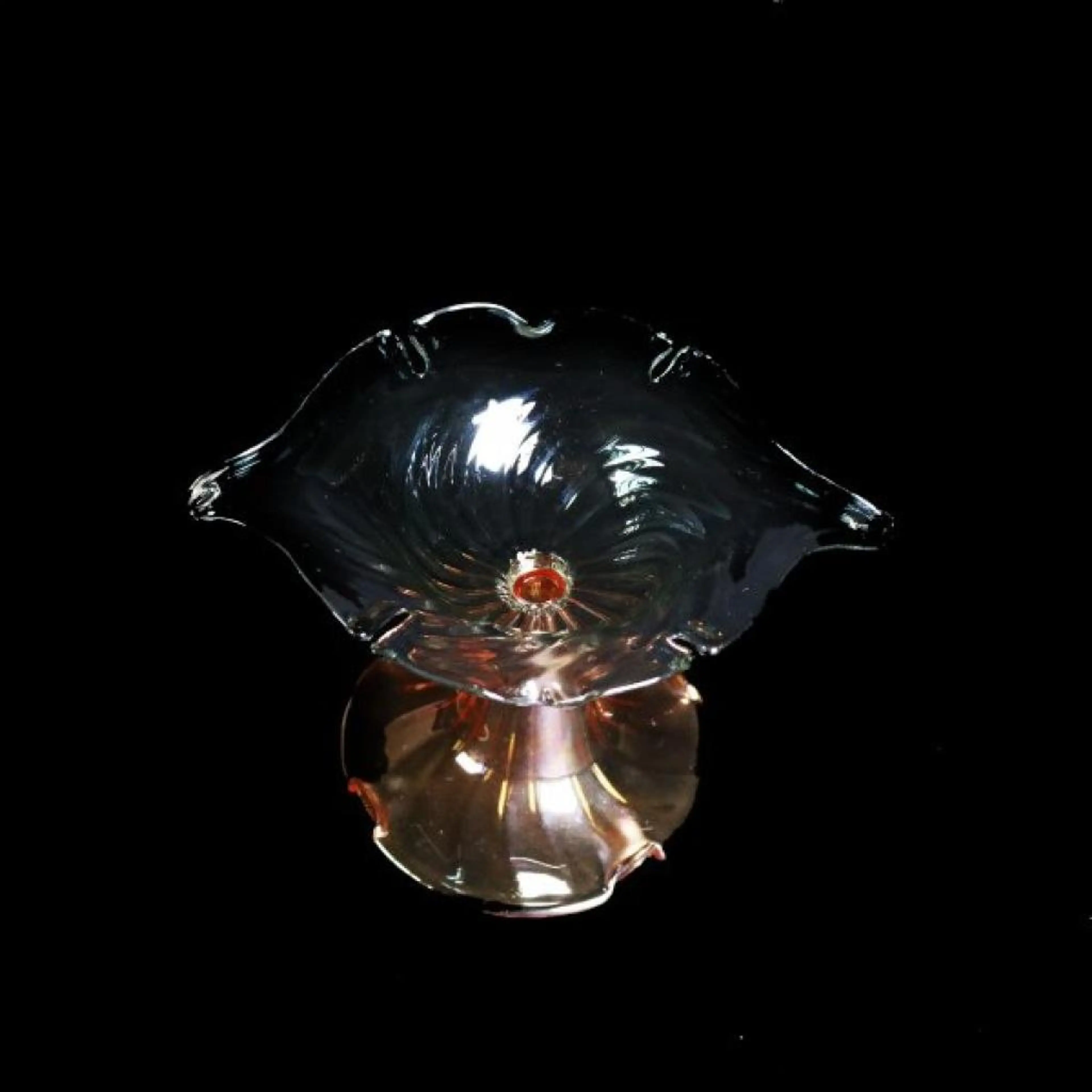 Thin Glass House Decor Bowl On Stand