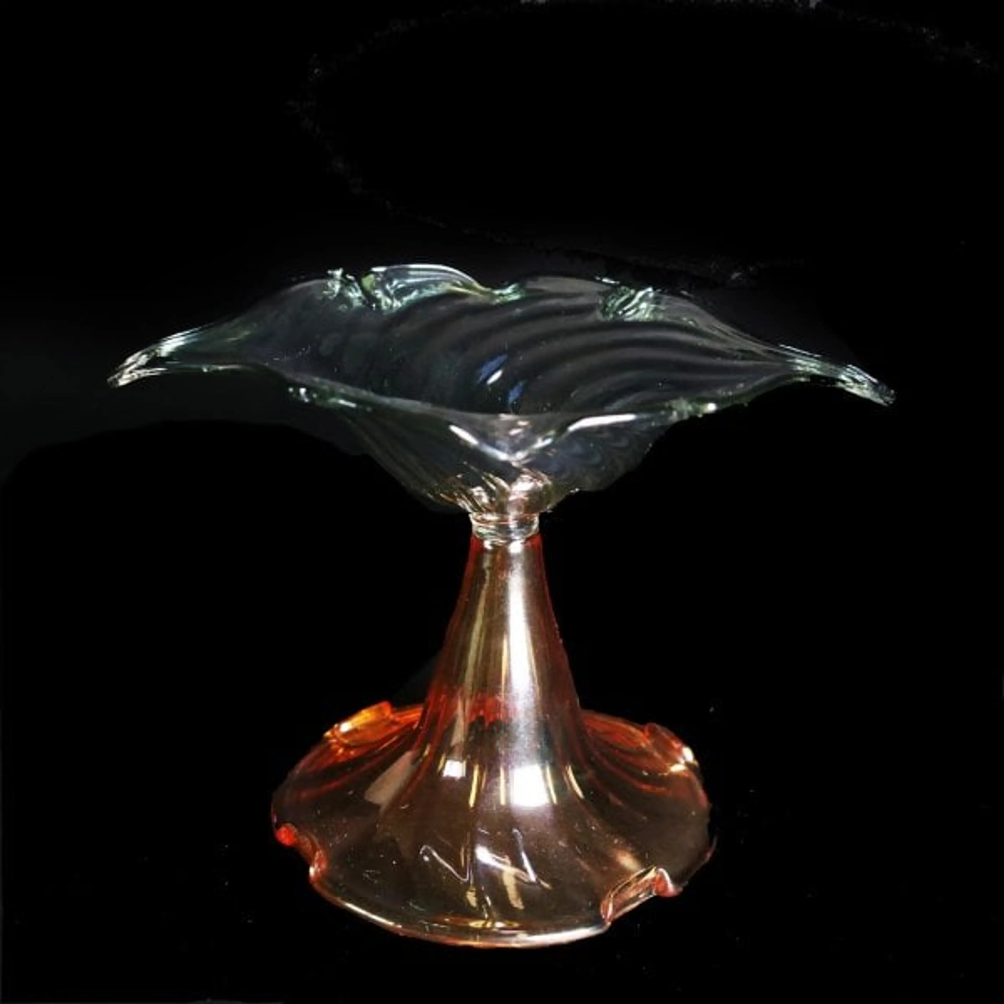 Thin Glass House Decor Bowl On Stand